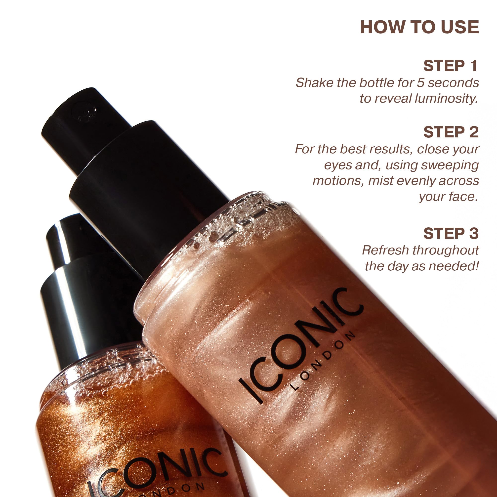 ICONIC LONDON Prep-Set-Glow | Hydrating + Setting + Glowing Spray, 3-in-1 Formula for a Dewy, Radiant Finish, Cruelty-Free, Vegan Makeup, 4.22 Fl oz - Maple Wellness Supplements
