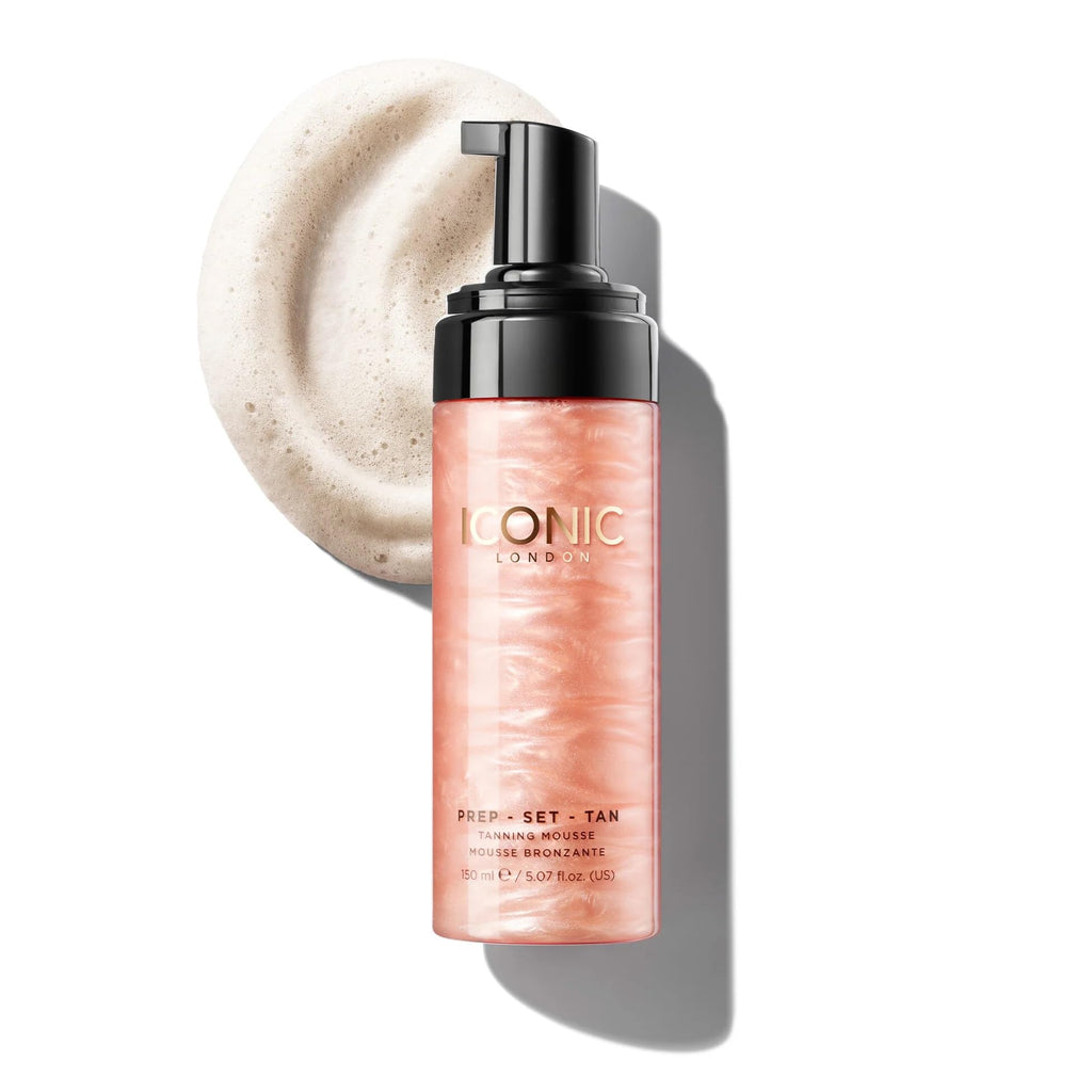ICONIC LONDON Prep Set Tan Mousse | Long Lasting, Sun Kissed Skin, Bronze Glow, Cruelty-Free, Vegan Makeup, Original - Maple Wellness Supplements