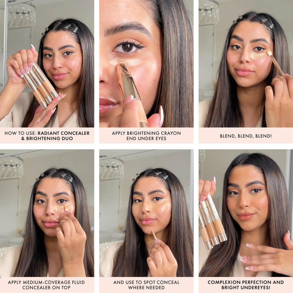 ICONIC LONDON Radiant Concealer & Brightening Duo | Creamy Liquid + Brightening Crayon Dual Ended Concealer, Cruelty Free, Vegan Makeup (Neutral Fair) 0.08 oz - Maple Wellness Supplements