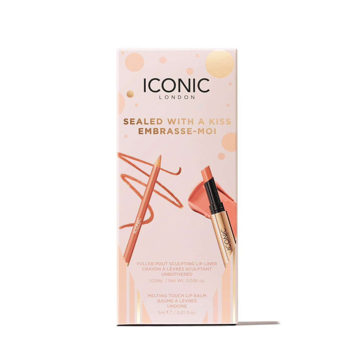 ICONIC LONDON Sealed with a Kiss Gift Set | Includes Melting Touch Lip Balm (Undone) and Fuller Pout Sculpting - Maple Wellness Supplements