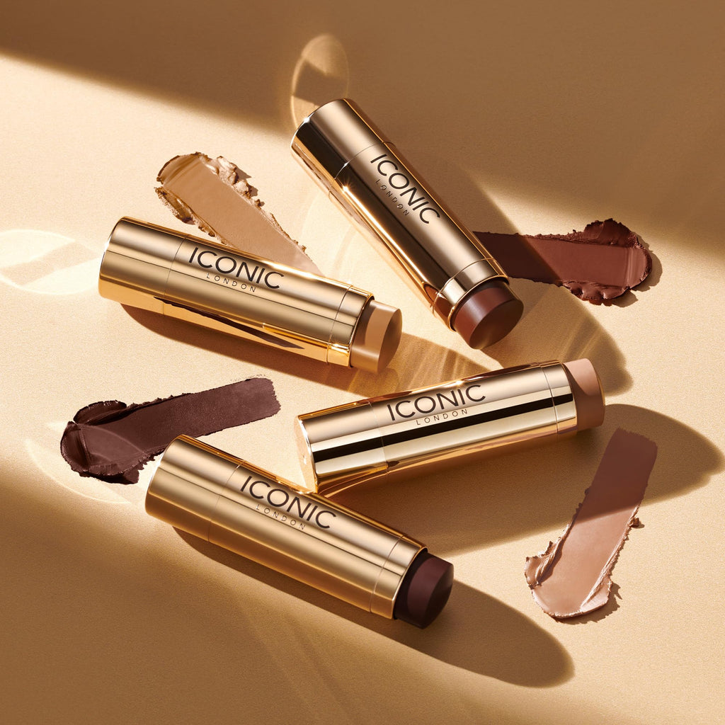 ICONIC LONDON Shape and Shade Sculpting Stick | Mega-Blurring Creamy Sculpting Stick, Seamless Apllication for Silky Finish, Cruelty Free, Vegan Makeup, 0.21 oz. (Curve- Light/Med) - Maple Wellness Supplements