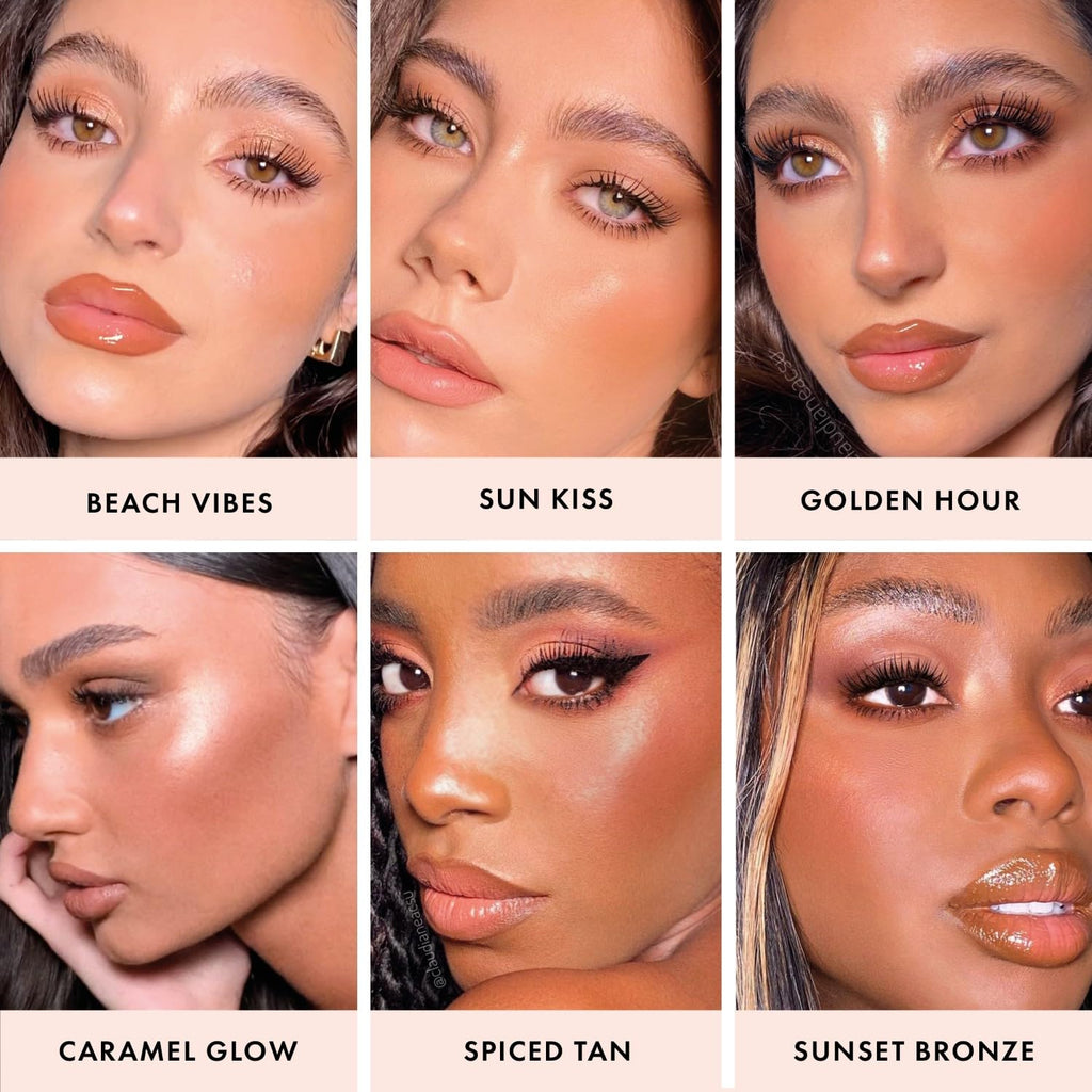 ICONIC LONDON Sheer Bronze | Lightweight Liquid Buildable Bronzer, Cruelty Free, Vegan Makeup, (Beach Vibes) 0.42 Fl oz - Maple Wellness Supplements