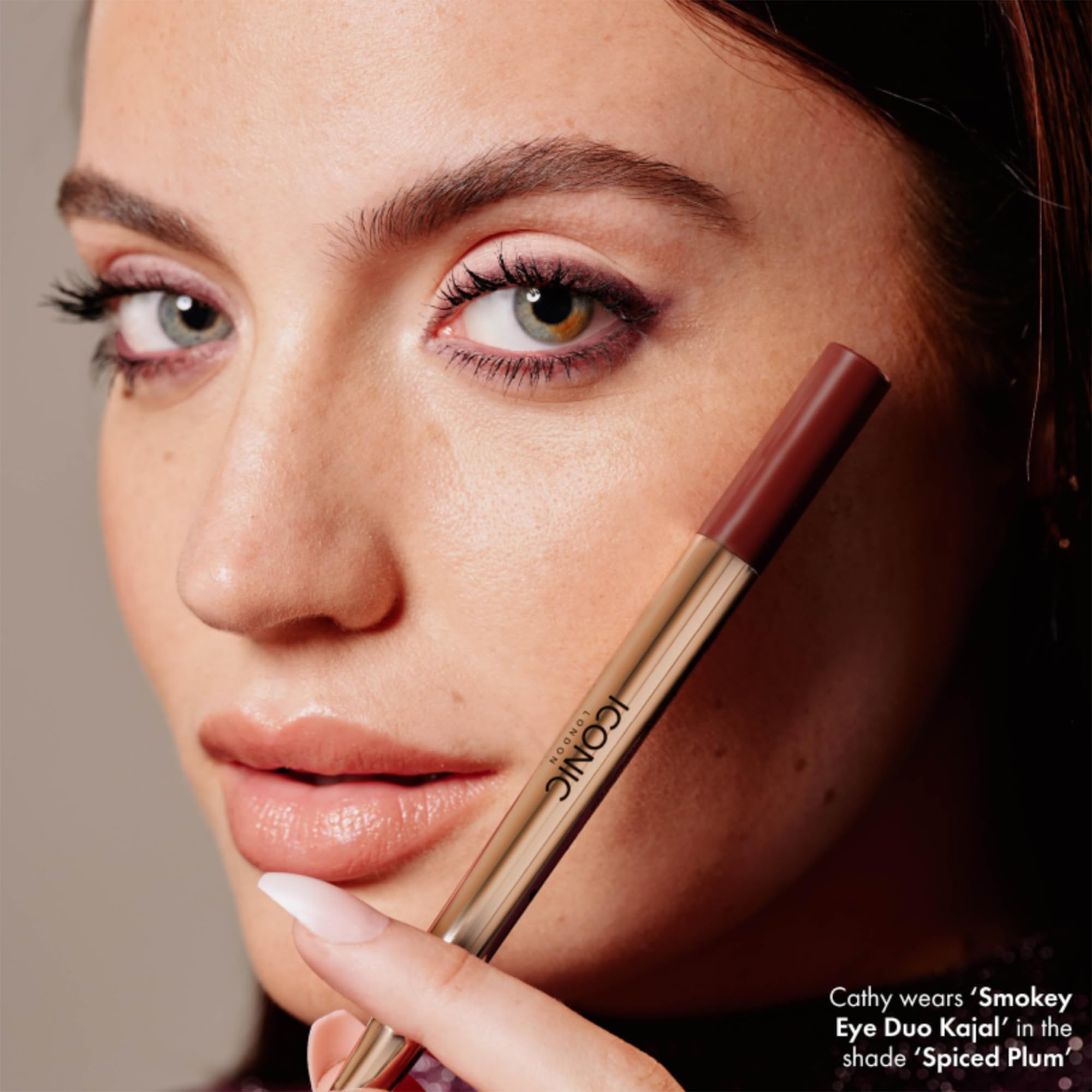 ICONIC LONDON Smokey Eye Duo Eyeliner | Creamy, Easy to Blend 2-in-1 Eyeliner Crayon, Water Resistant, Cruelty Free, Vegan Makeup (Spiced Plum) 0.027 oz - Maple Wellness Supplements