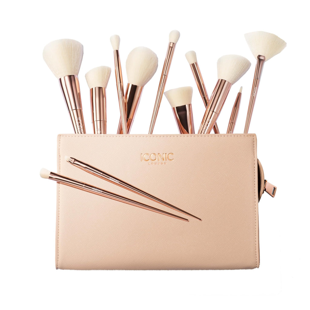 ICONIC LONDON Ultimate Brush Set | 12 Piece Makeup Brush Set - TrustMedUSA