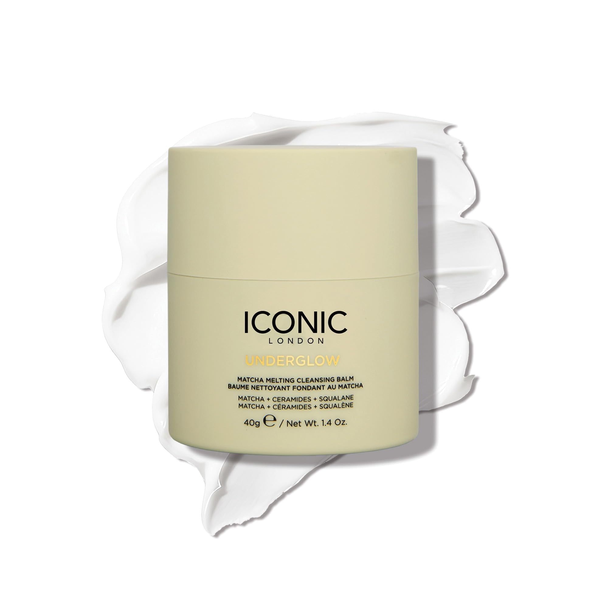 ICONIC LONDON Underglow Matcha Melting Cleansing Balm | Makeup Remover with Squalane & Ceramides for Softer, Plumper Skin | Vegan, 1.41 oz - Maple Wellness Supplements