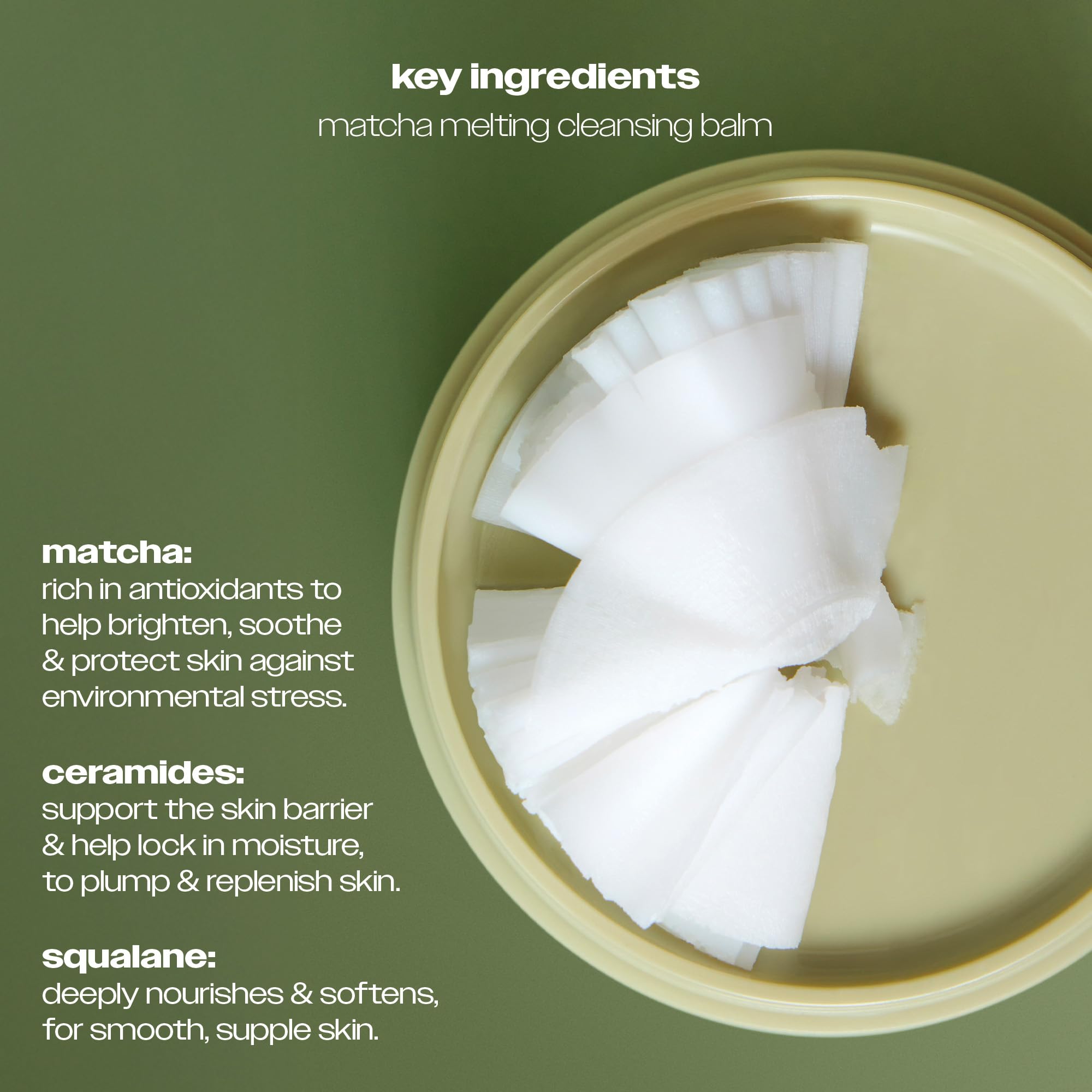 ICONIC LONDON Underglow Matcha Melting Cleansing Balm | Makeup Remover with Squalane & Ceramides for Softer, Plumper Skin | Vegan, 1.41 oz - Maple Wellness Supplements