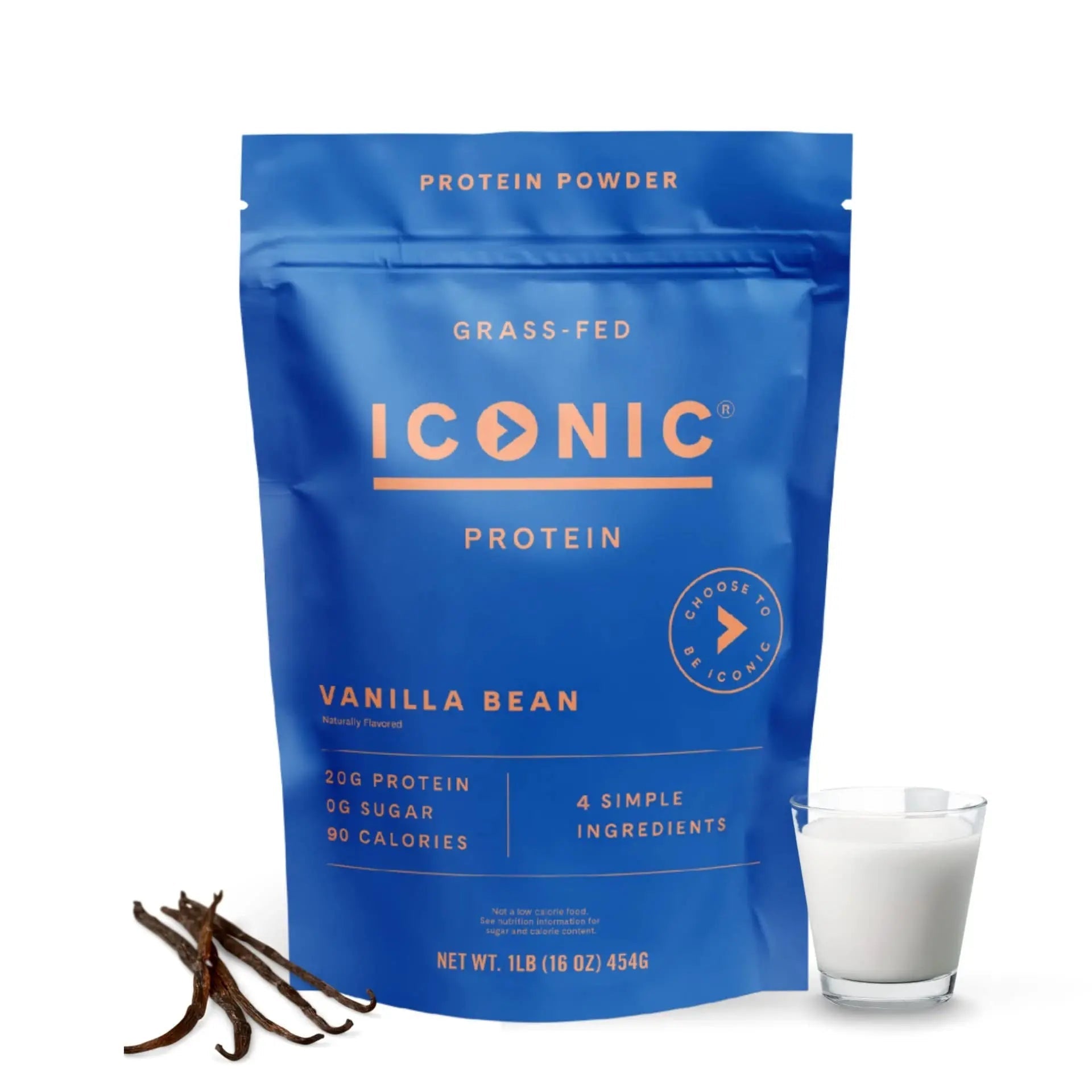 ICONIC Protein Powder, Vanilla Bean - Sugar Free, Low Carb Protein Powder - Lactose Free - TrustMedUSA