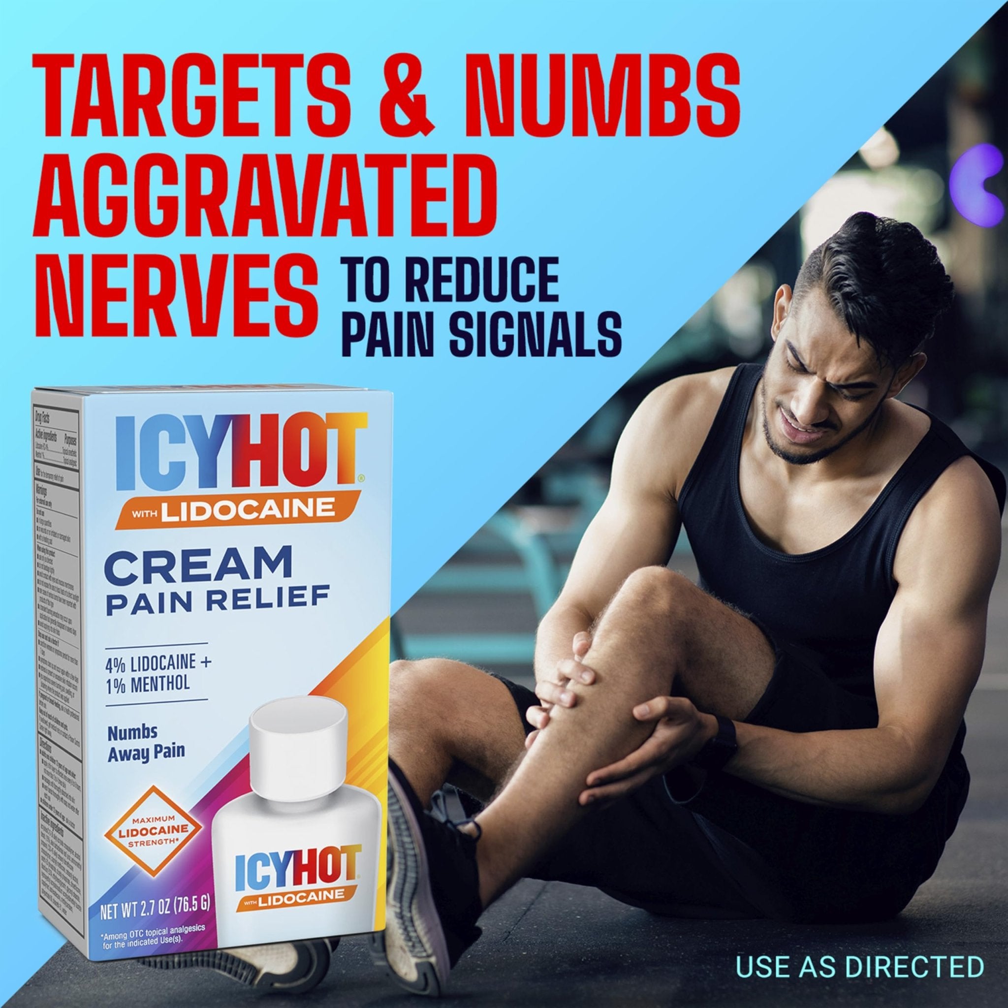 Icy Hot Max Strength Pain Relief Cream with Lidocaine Plus Menthol, 2.7 Ounces - TrustMedUSA