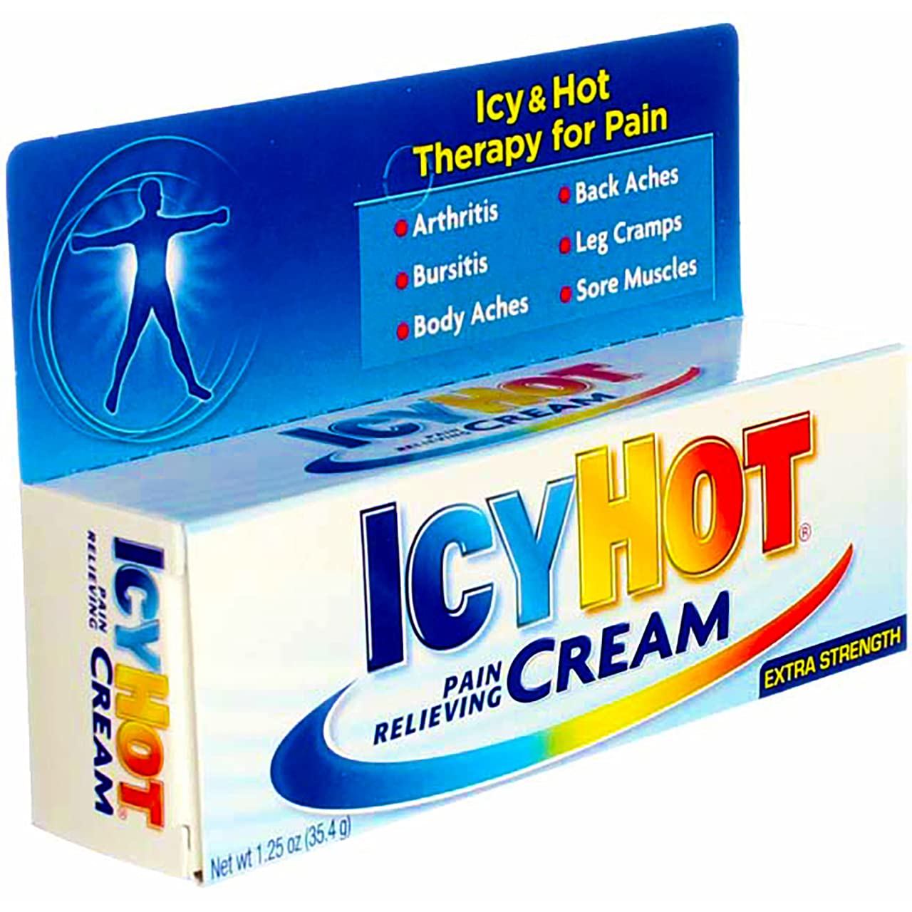 ICY Hot Pain Relieving Cream 1.25 Ounce Extra Strength (37ml) (2 Pack) - TrustMedUSA