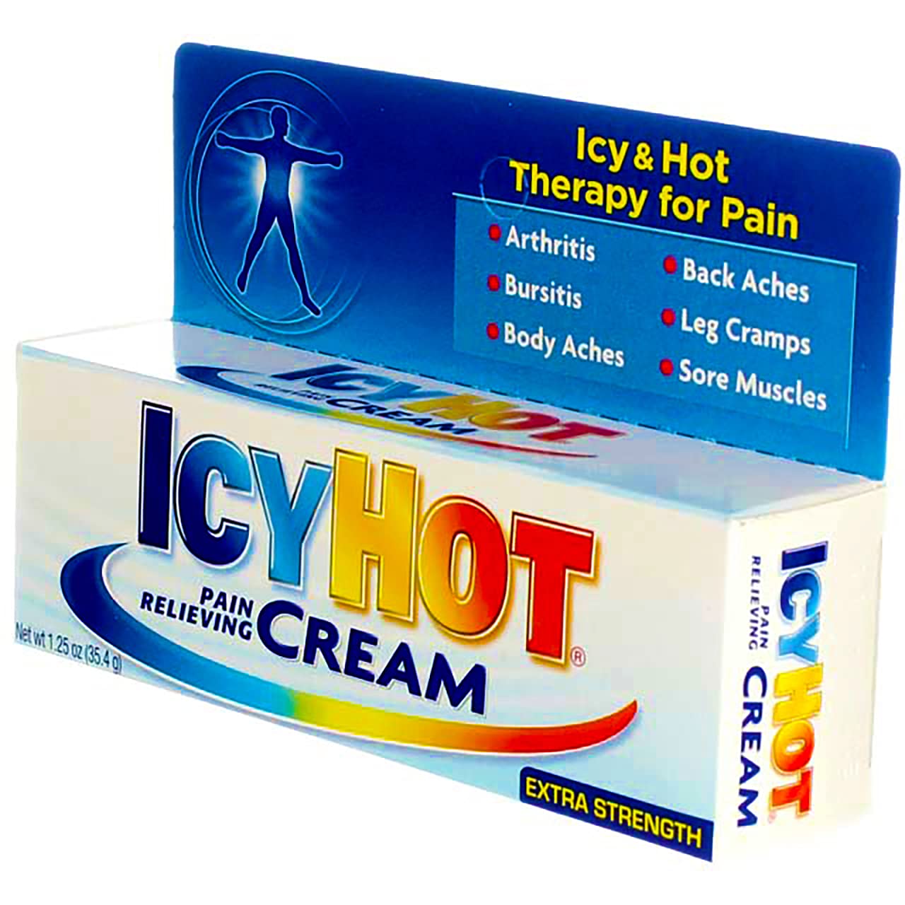 ICY Hot Pain Relieving Cream 1.25 Ounce Extra Strength (37ml) (2 Pack) - TrustMedUSA