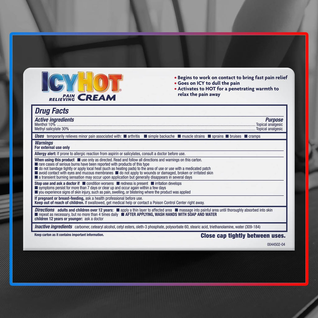 ICY HOT Pain Relieving Cream Extra Strength 3 oz ( Packs of 4) - TrustMedUSA