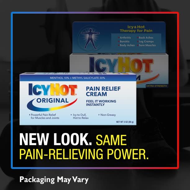 ICY HOT Pain Relieving Cream Extra Strength 3 oz ( Packs of 4) - TrustMedUSA