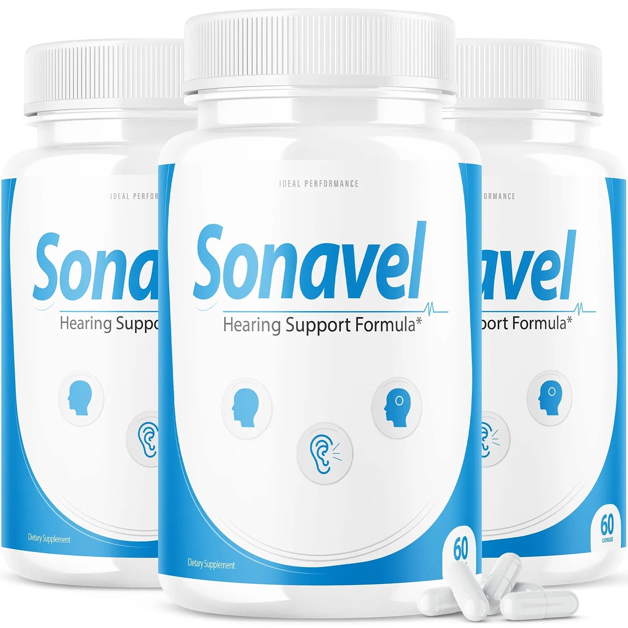 IDEAL PERFORMANCE (3 Pack) Sonavel Hearing Support Formula Tinnitus Pills - TrustMedUSA