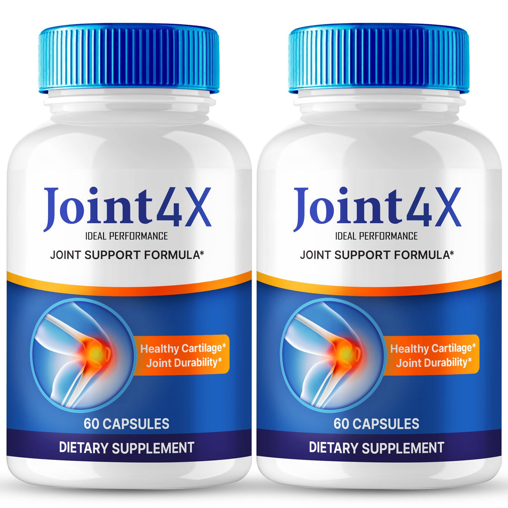 IDEAL PERFORMANCE Joint4X Joint Support Capsules, Official Joint-4X Supplement Pills, All-Natural Formula to Fortify Bones and Bolster Flexibility - Maximum Strength, Joint 4X Pills Reviews (2 Pack) - TrustMedUSA