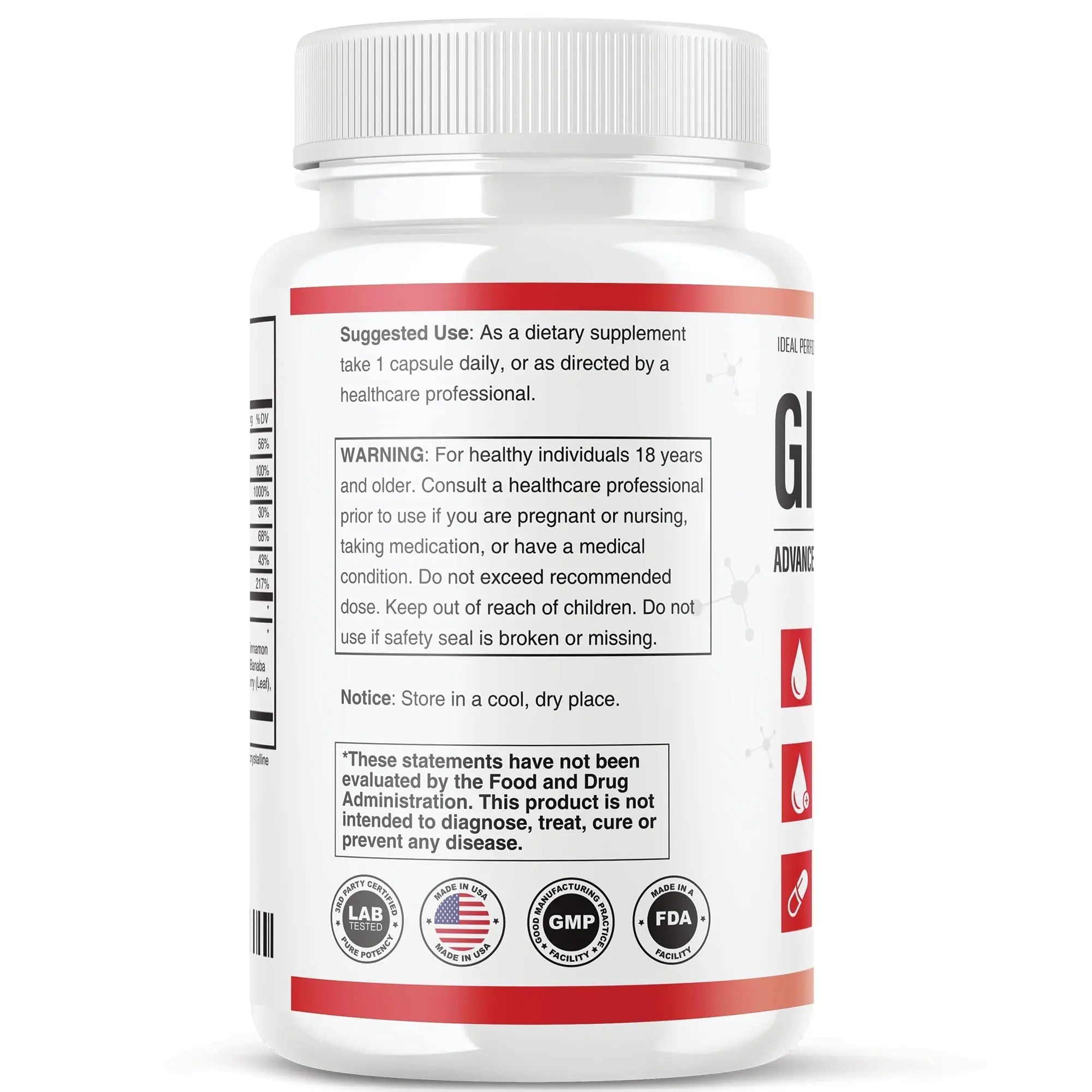 IDEAL PERFORMANCE (Official) Glucofort Formula Supplement (5 Pack) - TrustMedUSA