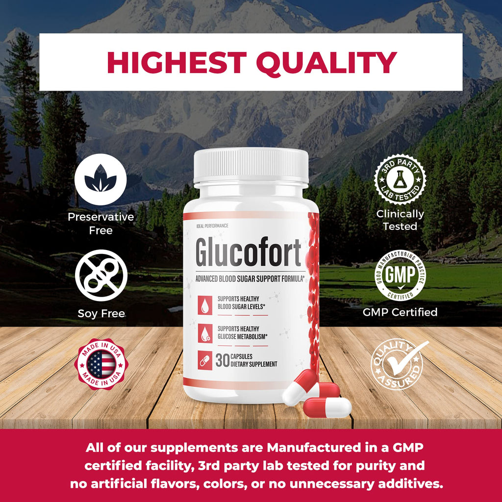 IDEAL PERFORMANCE (Official) Glucofort Supplement Support Formula (3 Pack) - TrustMedUSA