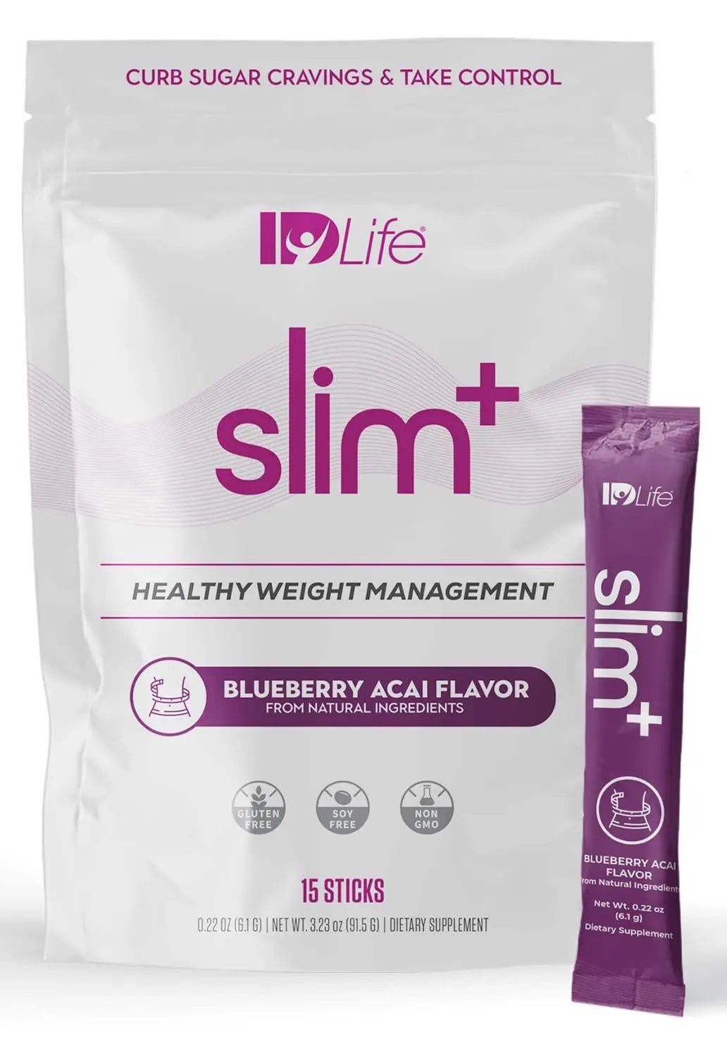 IDLife Slim+ - Weight Management Supplement - Easy to Prepare Delicious Blueberry Acai - TrustMedUSA