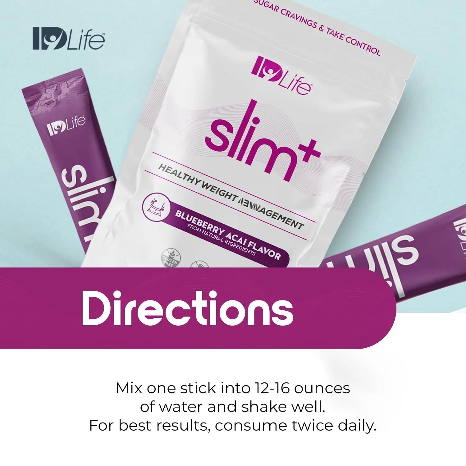 IDLife Slim+ - Weight Management Supplement - Easy to Prepare Delicious Blueberry Acai - TrustMedUSA