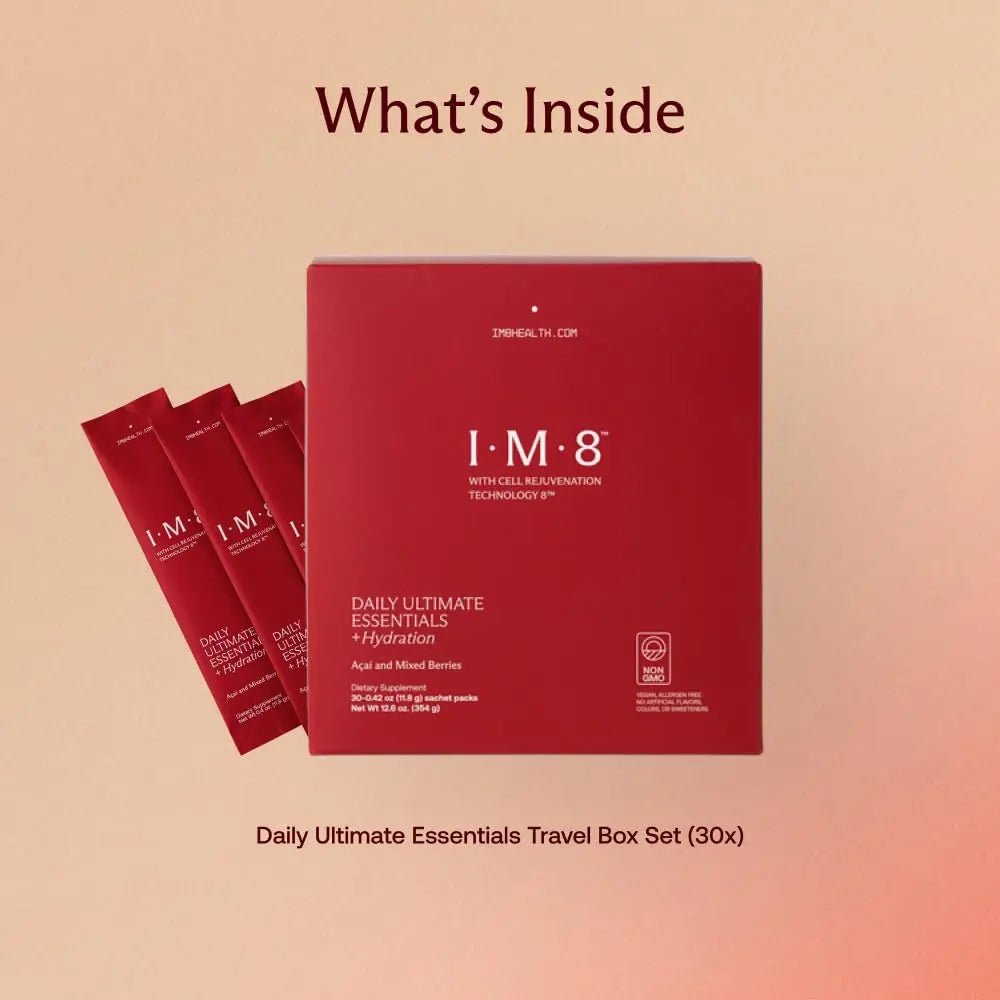 IM8 Daily Ultimate Essentials All-in-One Multivitamin Supplement, 92 Nutrient Rich Ingredients CoQ10, Probiotics, Vitamins, Greens, Gluten Free, Vegan, - TrustMedUSA
