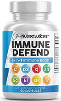 Immune Defense Support Supplement 8 in 1 w/Zinc 50mg Quercetin, VIT C - TrustMedUSA
