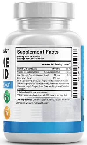 Immune Defense Support Supplement 8 in 1 w/Zinc 50mg Quercetin, VIT C - TrustMedUSA
