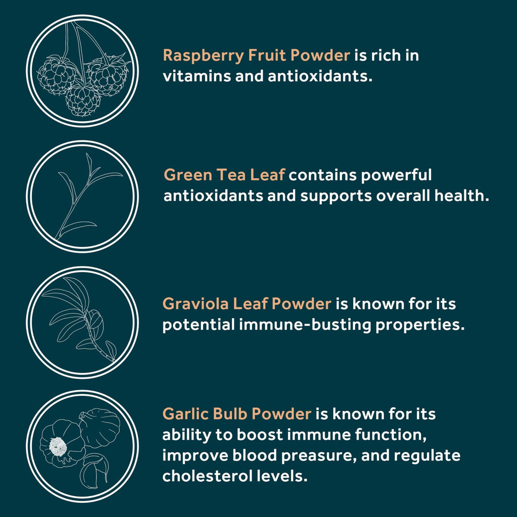 Immuni - Immune Support - Vitamin Supplement for Cold & Flu Relief - Natural Immunity System Booster - Vitamin C & E, Rasberry Fruit Powder, Green Tea Leaf, Olive leaf, and more - 30 Capsules - TrustMedUSA