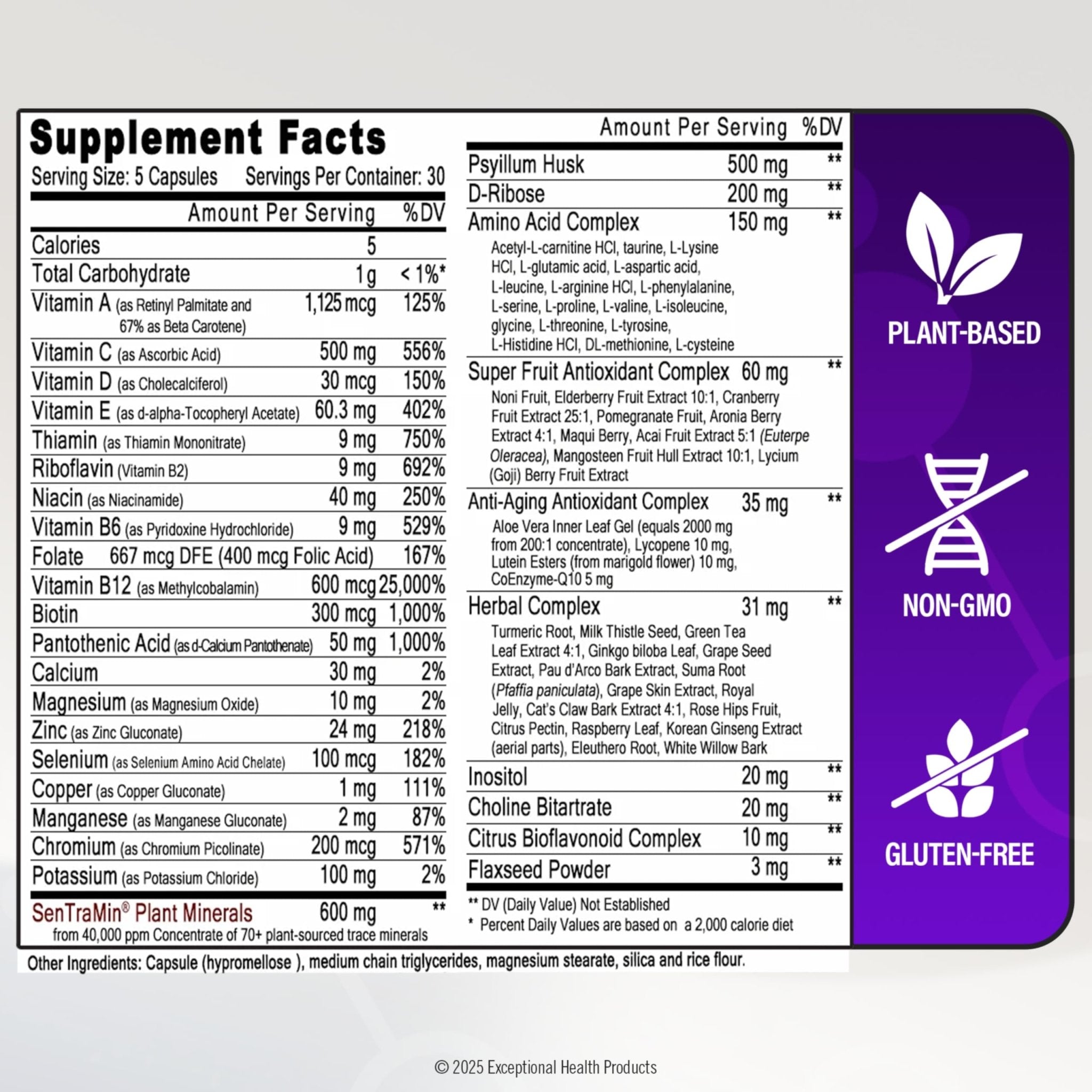 Immuno 150, Immune Support Supplement, Packed with 70 Plant Minerals, 13 Essential Vitamins and 68 Additional Nutrients-150 Vegetable Capsules- Immune Boost for All Age Groups - Maple Wellness Supplements