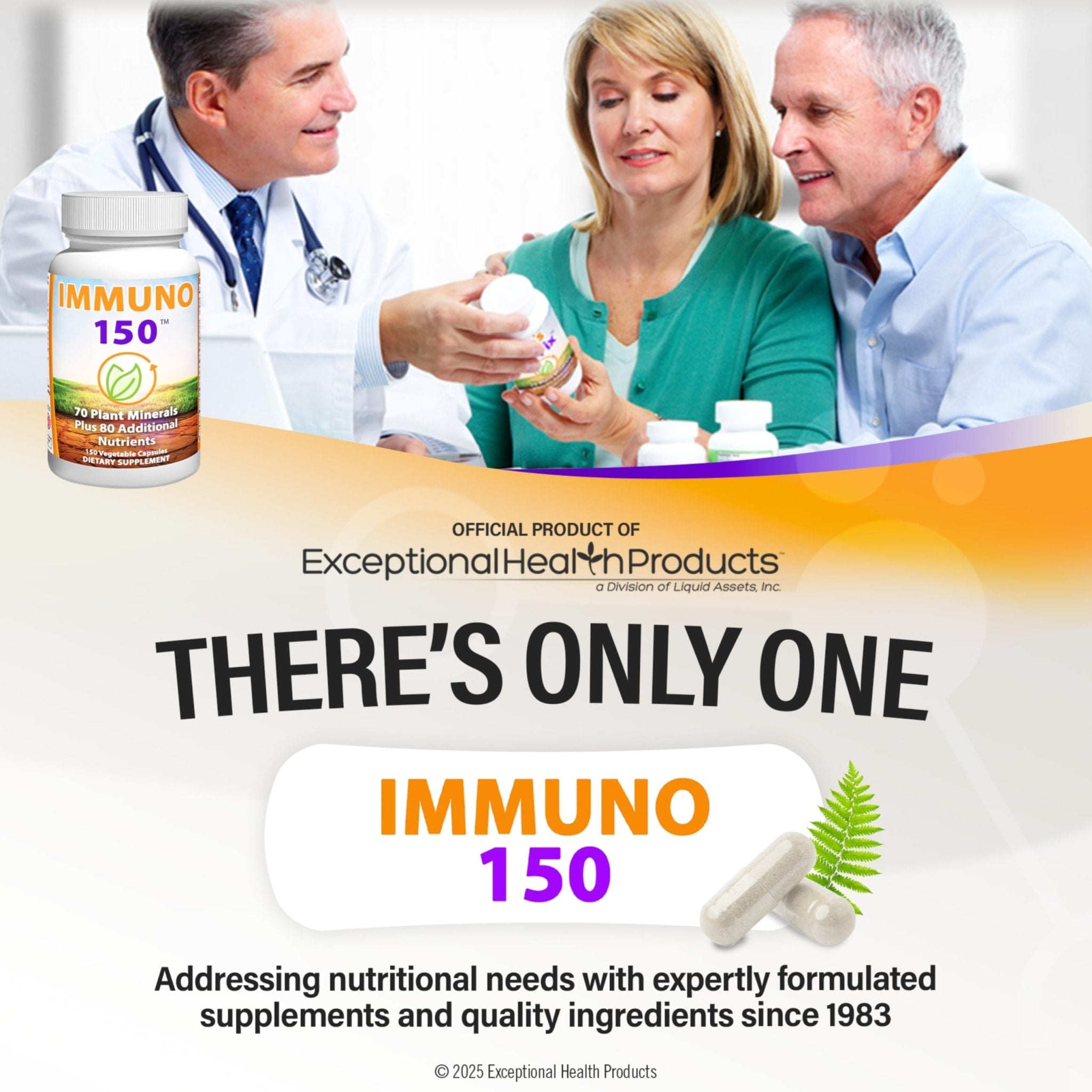 Immuno 150, Immune Support Supplement, Packed with 70 Plant Minerals, 13 Essential Vitamins and 68 Additional Nutrients-150 Vegetable Capsules- Immune Boost for All Age Groups - Maple Wellness Supplements