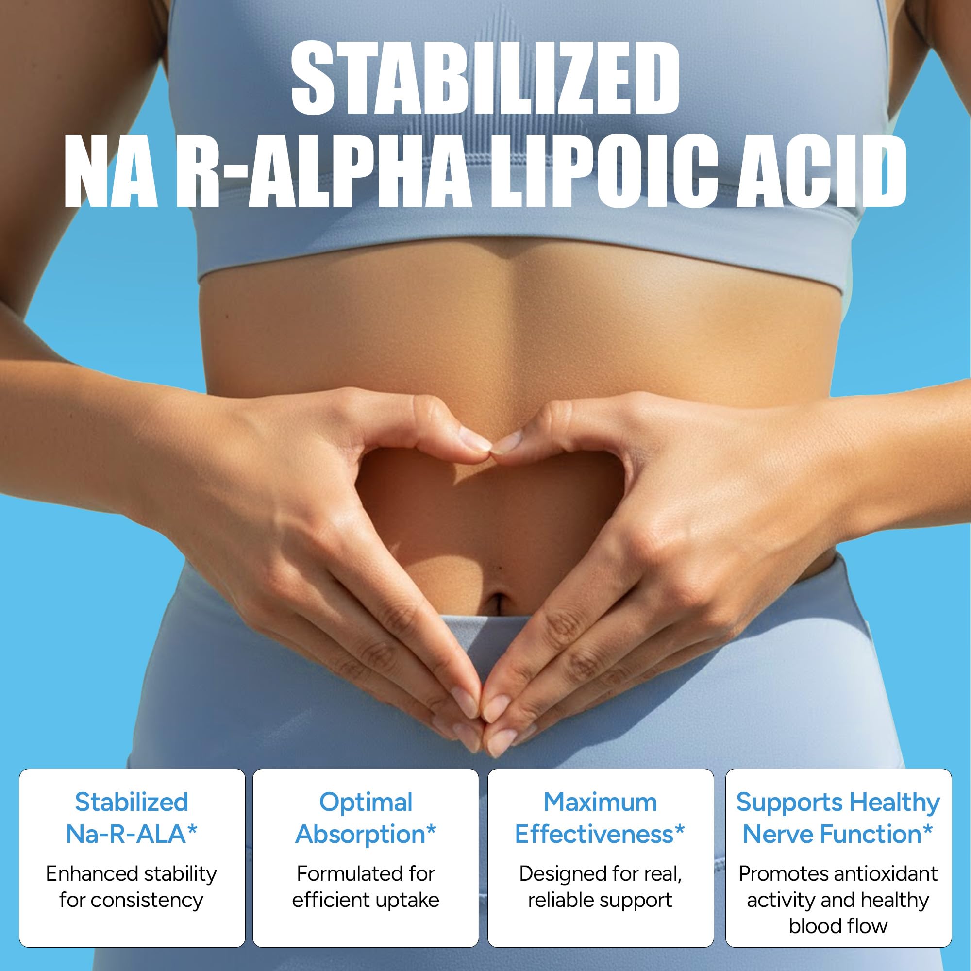IMMUNOVITES Stabilized R-Alpha Lipoic Acid ((True)) 600mg per Serving [[High Potency & up to 40x Increased Absorption]] - Maple Wellness Supplements