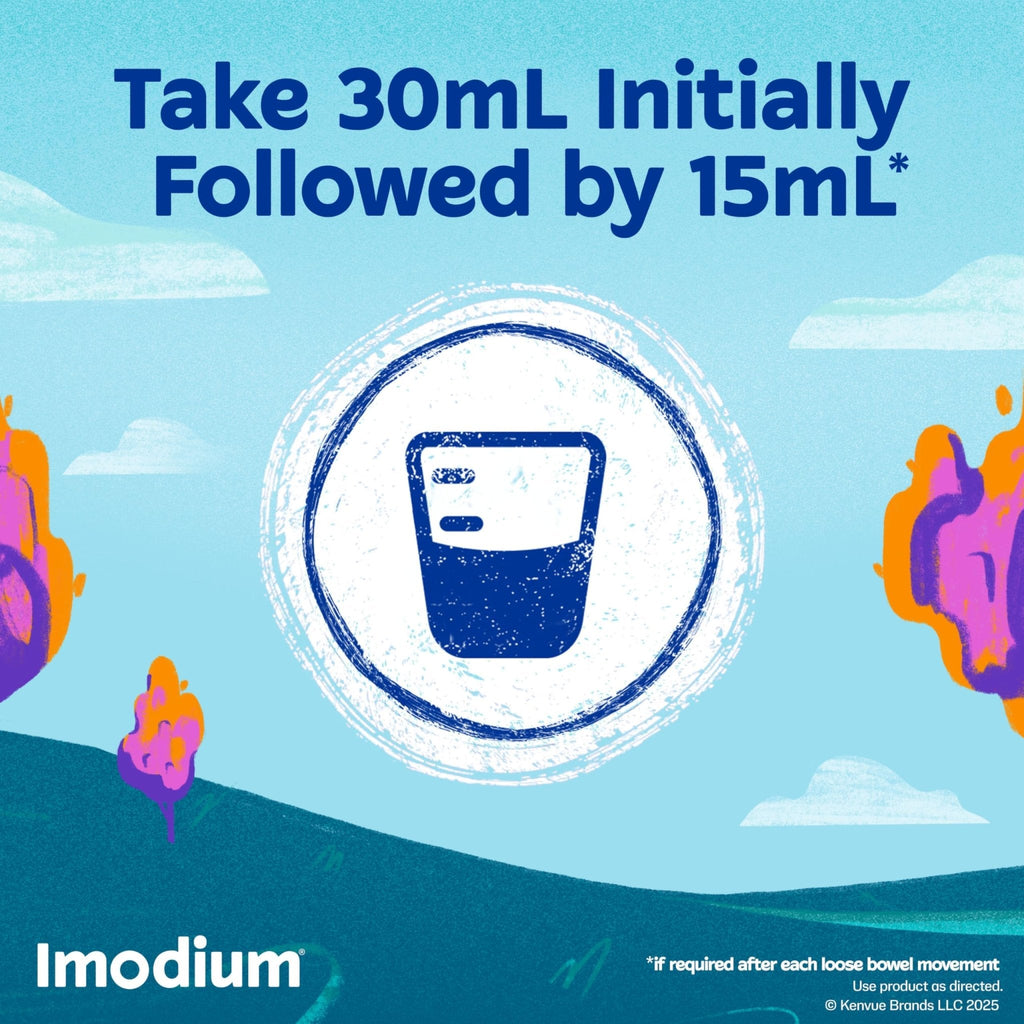 Imodium A-D Liquid Anti-Diarrheal Medicine with Loperamide HCl to Help Control Symptoms of Diarrhea Due to Acute, Traveler's Diarrhea, Mint Flavor, 8 fl. oz - Maple Wellness Supplements