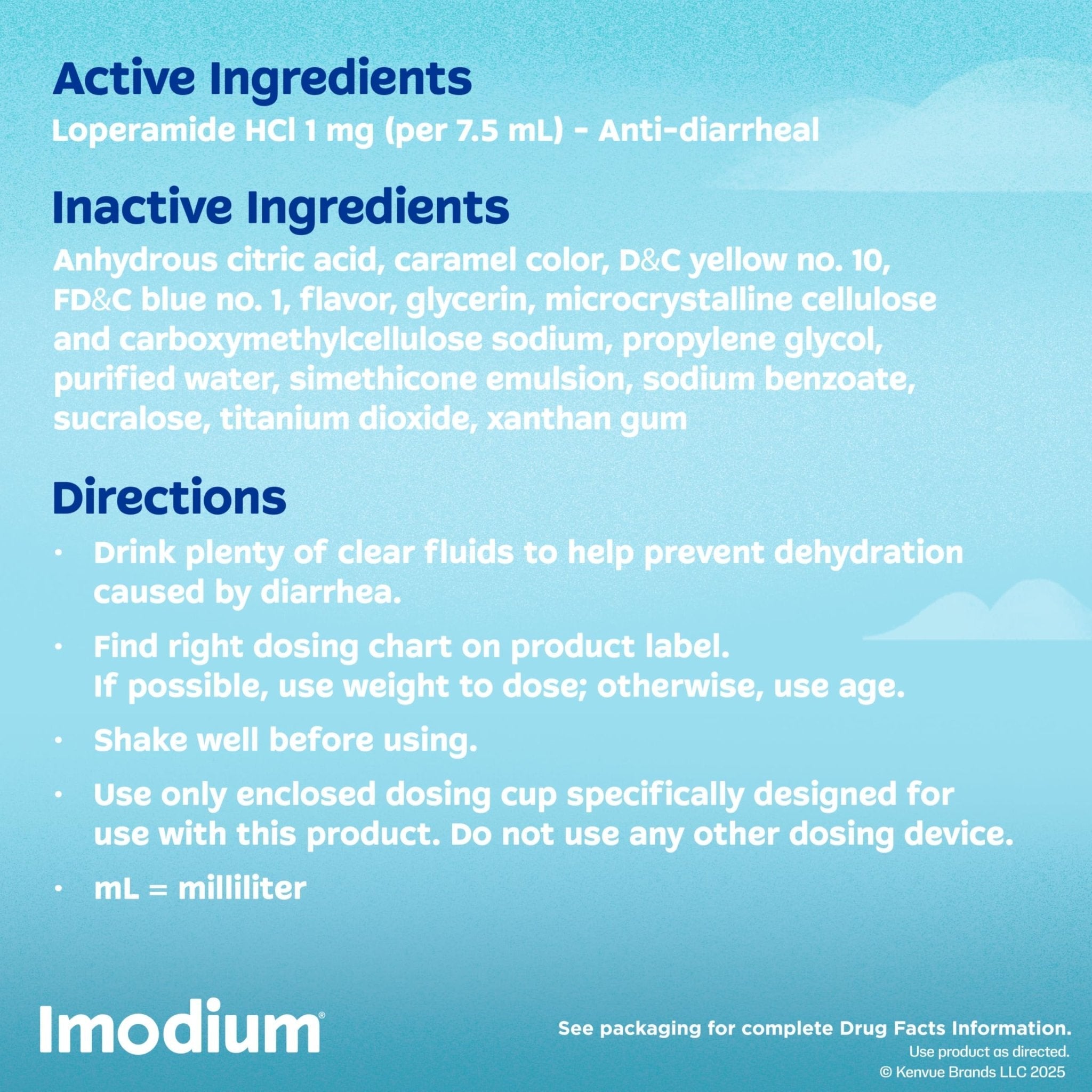 Imodium A-D Liquid Anti-Diarrheal Medicine with Loperamide HCl to Help Control Symptoms of Diarrhea Due to Acute, Traveler's Diarrhea, Mint Flavor, 8 fl. oz - Maple Wellness Supplements