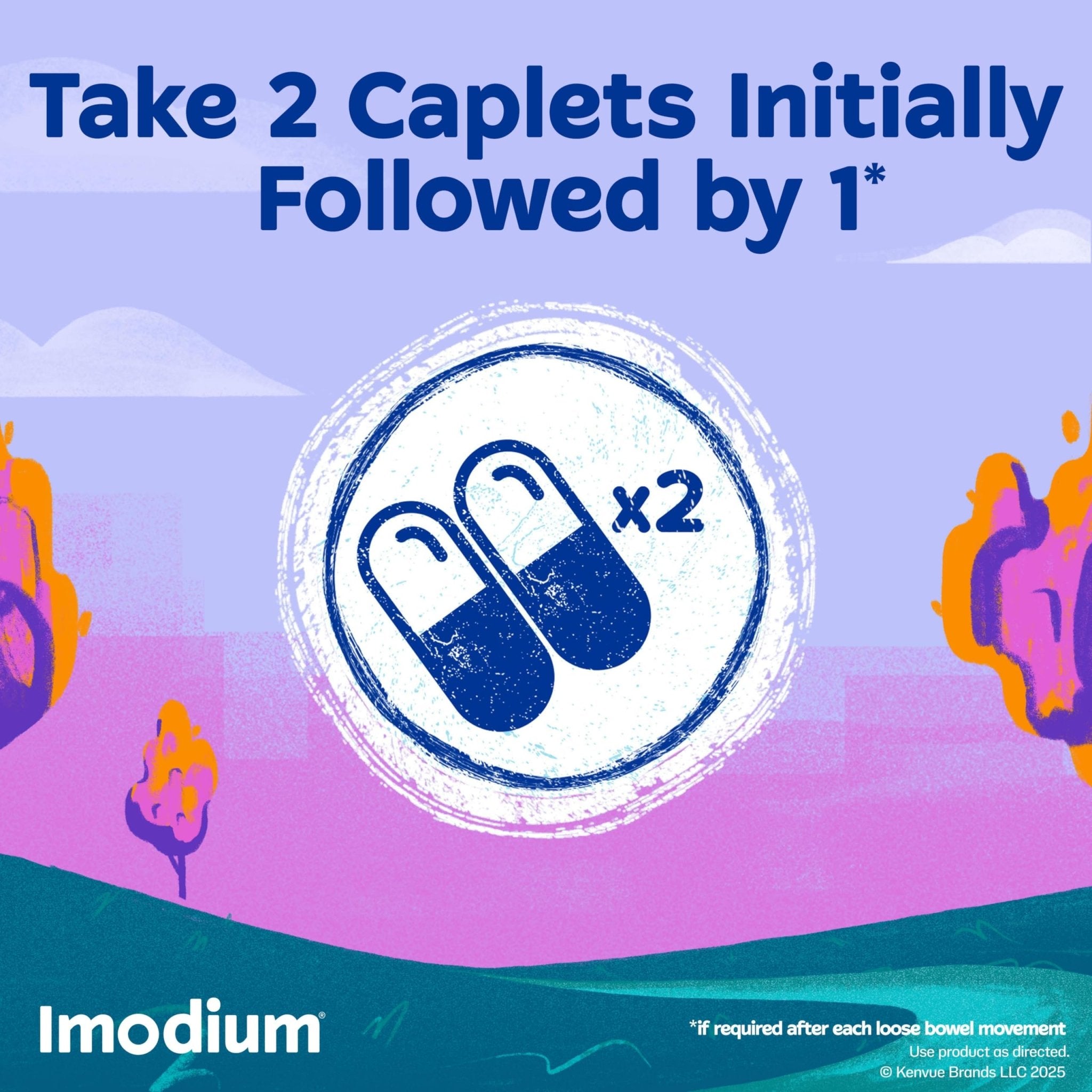 Imodium Multi-Symptom Relief Caplets, Loperamide Hydrochloride & Simethicone Anti-Diarrheal Medicine for the Relief of Diarrhea, Gas, Bloating, Cramps & Pressure, 18 ct - Maple Wellness Supplements
