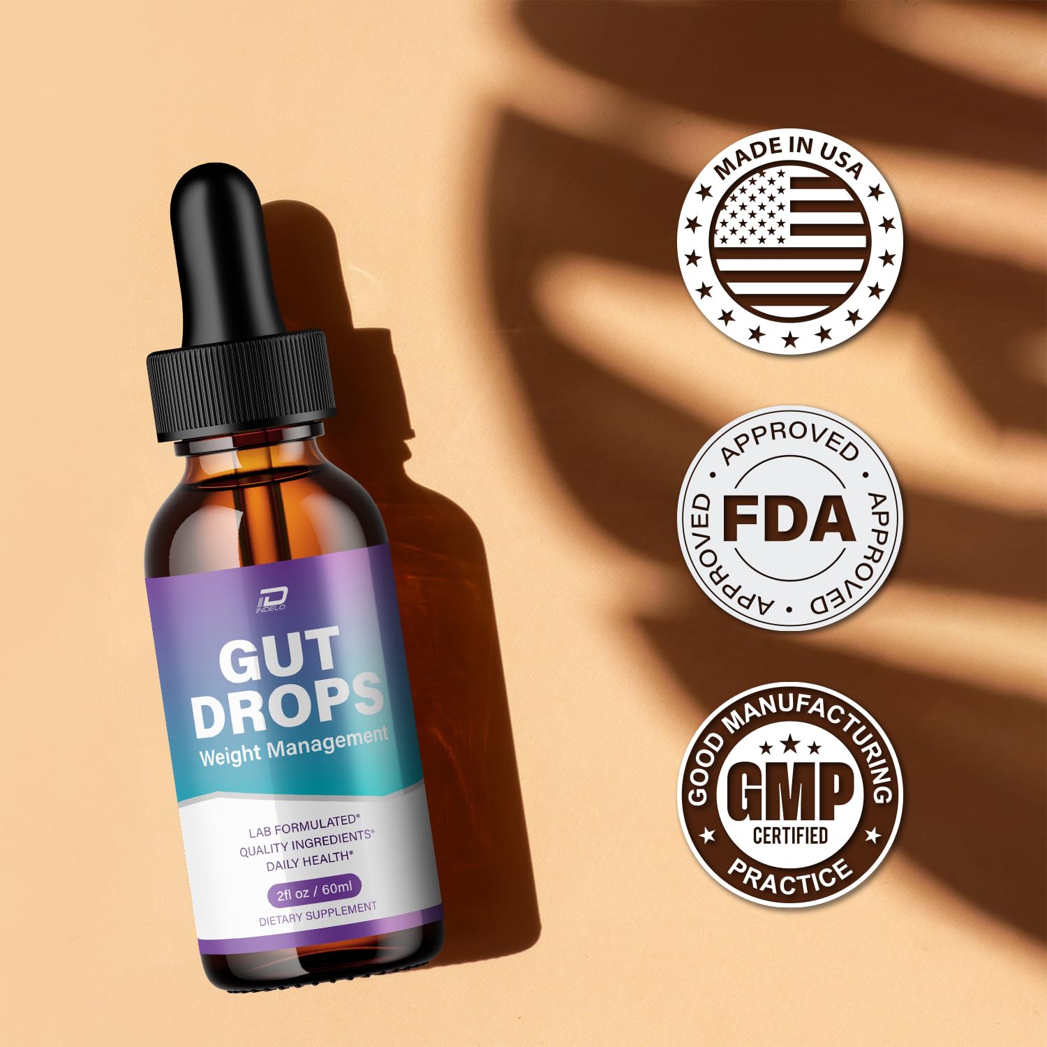 Indelo Gut Drops Healthy Formula – GutDrops All Natural Healthy Levels - Extra Strength Liquid, Reviews (3 Pack – 3 Month Supply) - TrustMedUSA