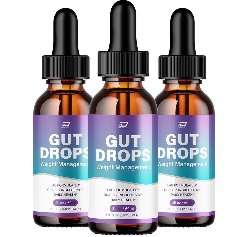 Indelo Gut Drops Healthy Formula – GutDrops All Natural Healthy Levels - Extra Strength Liquid, Reviews (3 Pack – 3 Month Supply) - TrustMedUSA