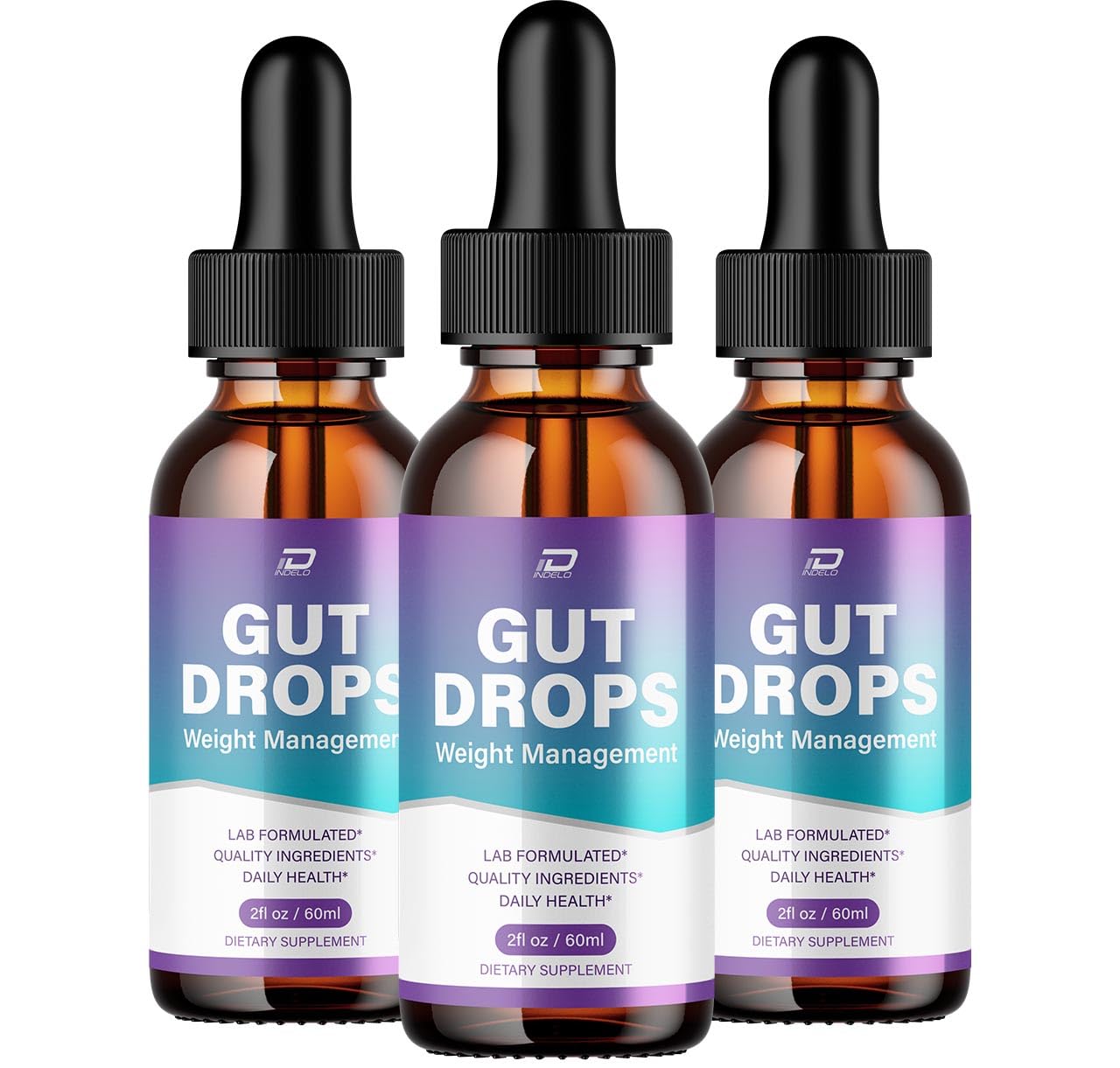 Indelo Gut Drops Healthy Formula – GutDrops All Natural Healthy Levels - Extra Strength Liquid, Reviews (3 Pack – 3 Month Supply) - TrustMedUSA