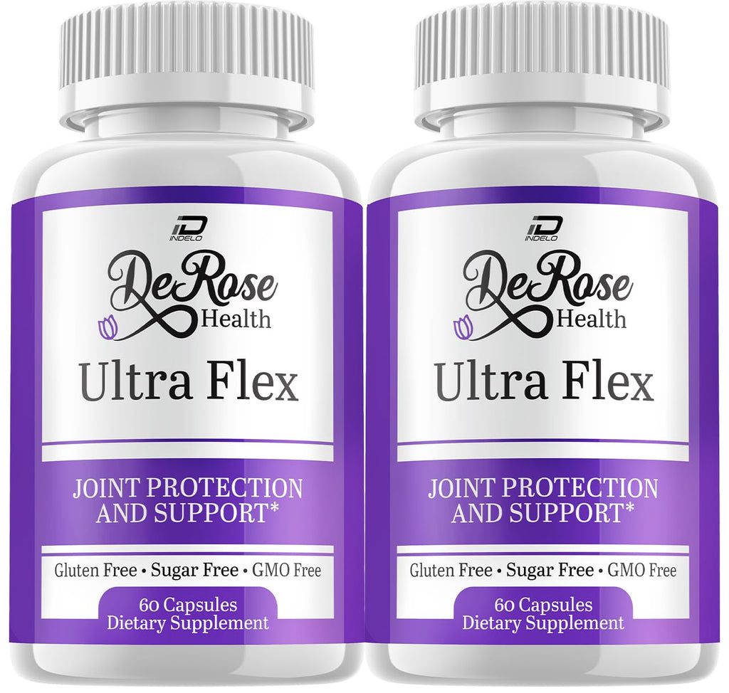 Indelo Ultra Flex Derose Health Capsules, Joint Support Supplement, Ultra Flex Natural Joint Health Formula, Derose Health Pills for Joint Wellness Mobility, UltraFlex Reviews (2 Pack - 120 Capsules) - TrustMedUSA