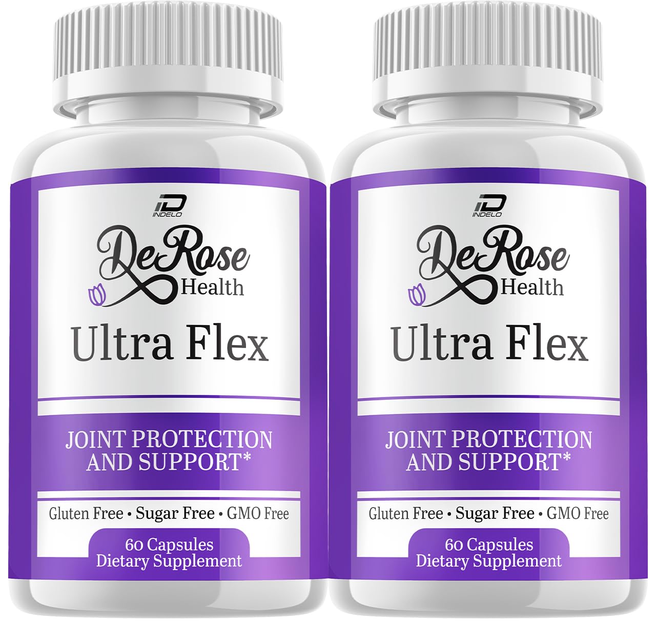 Indelo Ultra Flex Derose Health Capsules, Joint Support Supplement, Ultra Flex Natural Joint Health Formula, Derose Health Pills for Joint Wellness Mobility, UltraFlex Reviews (2 Pack - 120 Capsules) - TrustMedUSA