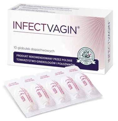 Infectvagin 10 VAGINAL GLOBULES - Bacterial, Fungal Inflamations, Cervicitis - TrustMedUSA
