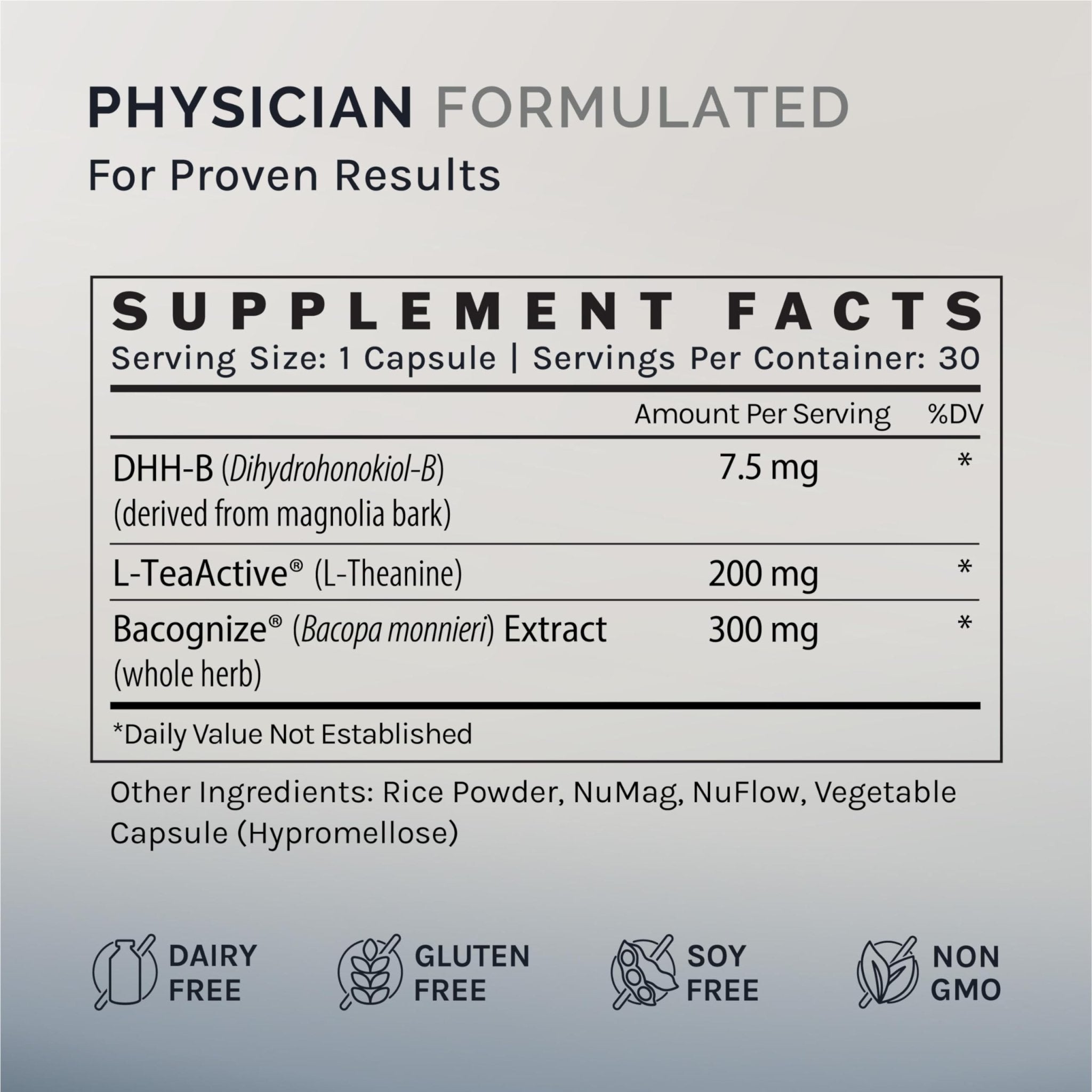 InfiniWell Calm - Mood & Cognitive Support Supplement for Adults with L-Theanine, Bacopa monnieri & DHH-B - Supports Relaxation, Focus & Mental Clarity (30 Capsules) - TrustMedUSA