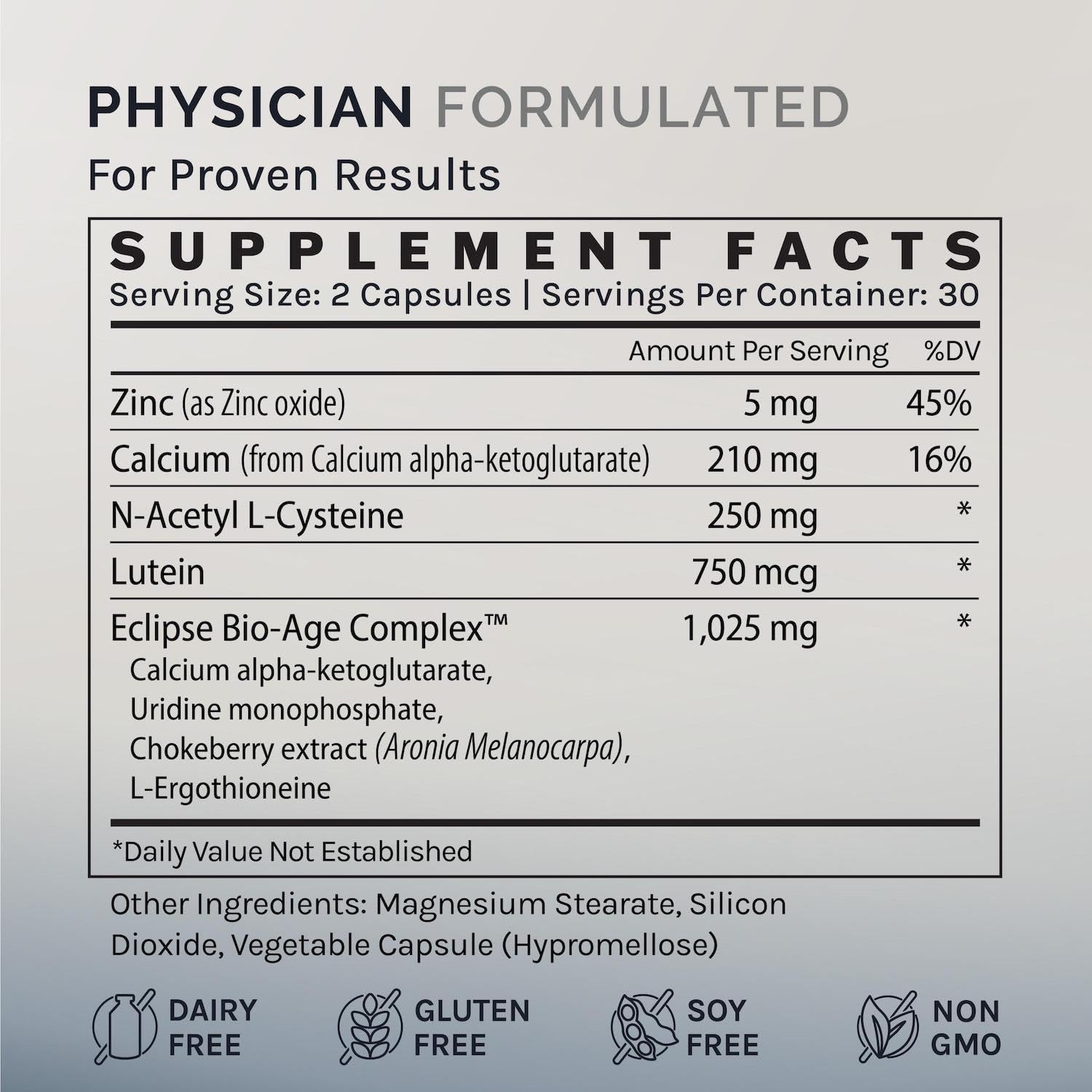 InfiniWell InfiniAge Longevity Supplements - Advanced Cellular Health Supplements with Lutein, N-Acetyl Cysteine (NAC) & Low Dose Zinc - Support Nutrient Sensing & Mitochondrial Health (30 Capsules) - TrustMedUSA
