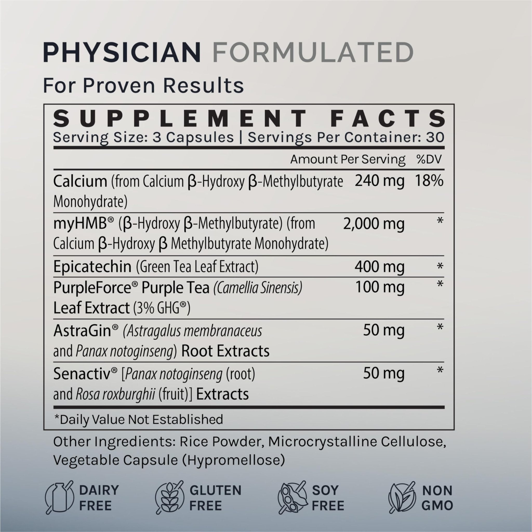 InfiniWell Strength - Muscle Recovery Supplements for Healthy Aging - HMB Supplement for Stamina, Endurance, Strength Gains & Mobility - Nourish Healthy Muscle Mass & Tissue Quality (90 Capsules) - TrustMedUSA