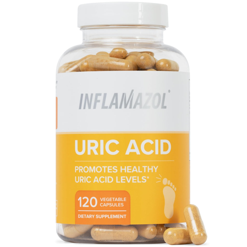 Inflamazol Uric Acid Cleanse – Premium Uric Acid Flush with Tart Cherry, Turmeric & Celery Seed for Joint & Uric Acid Support – Joint Supplements for Men & Women – 120 Capsules - TrustMedUSA