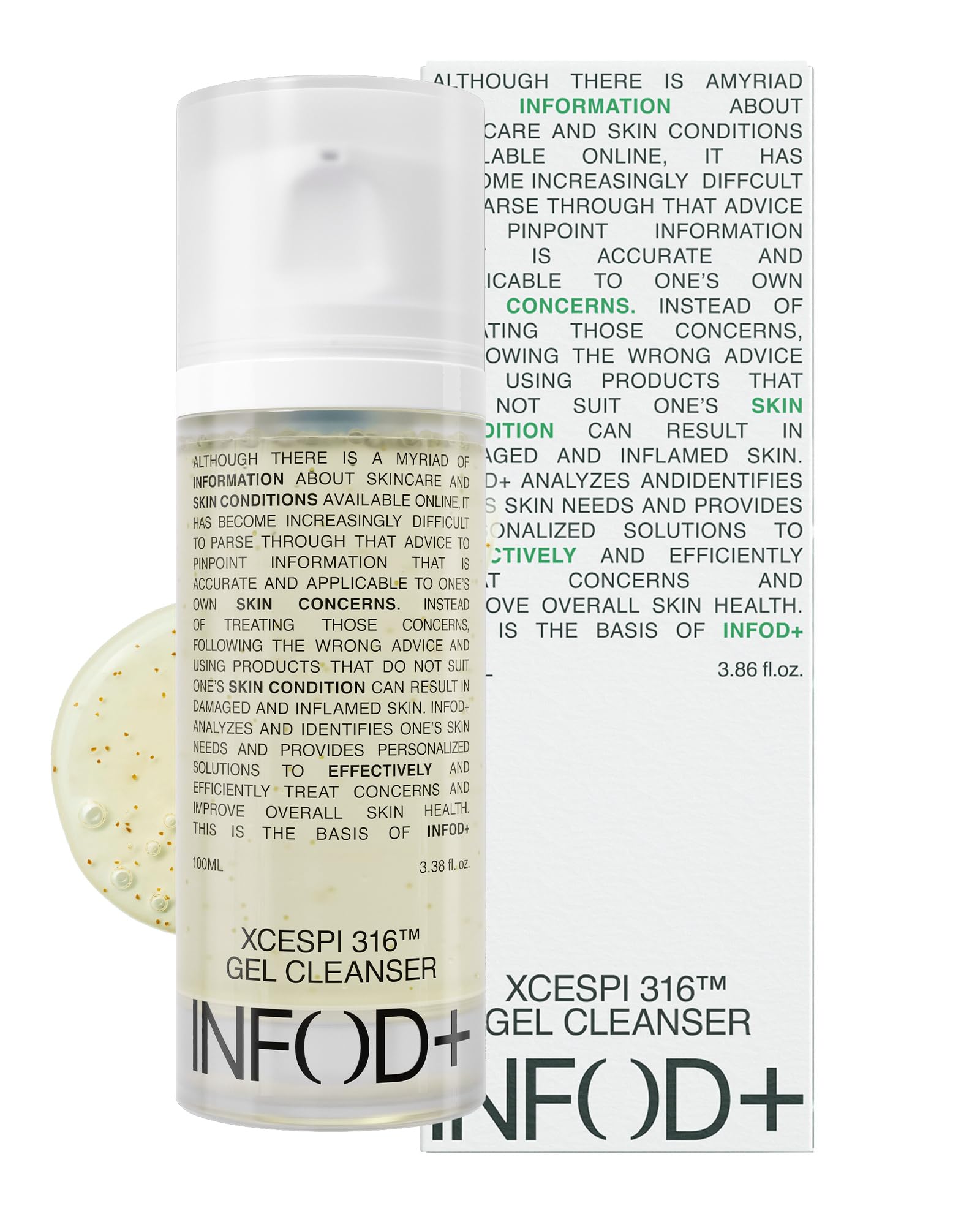 INFODPLUS Gel Cleanser, Gentle Low pH Deep Cleansing, Oil Control, Pore Blackhead Removal Face Wash, Ceramide Panthenol, Hydrating Barrier Balance Korean Skincare for Sensitive Skin, 3.38 fl.oz 100ml - Maple Wellness Supplements