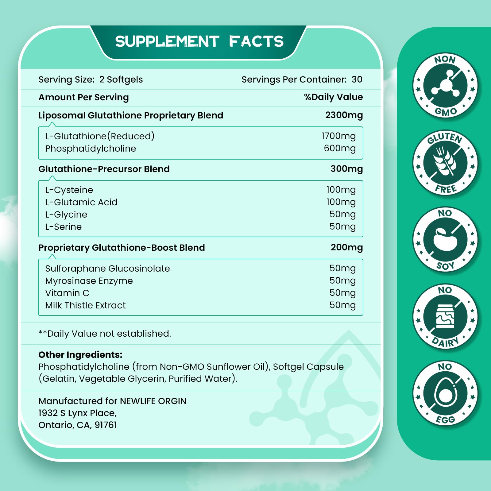 inGreens 2800 MG Liposomal Glutathione Supplement, Detoxifying & Immune, Aging Defense, Energy, Glutathione Unique Formulation Reduced - TrustMedUSA