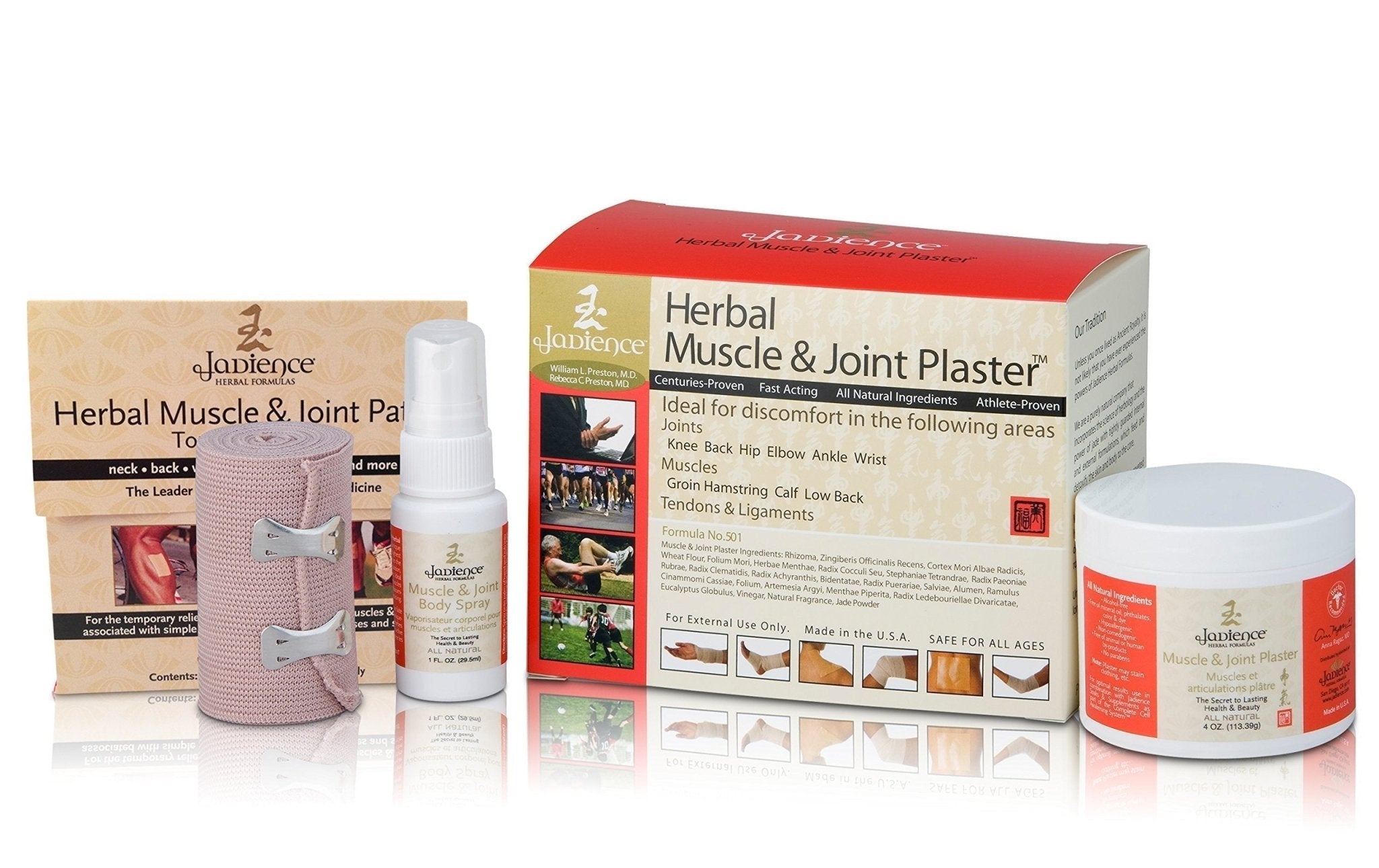 Injury Pain Relief Kit: Deep Muscle Pull Recovery, Joint Support, Sciatic Nerve | Dit Da Jow Athletic Topical Analgesic Formulas for Neck, Shoulders, Arms, Back, HIPS, Knees & Ankles by Jadience - TrustMedUSA
