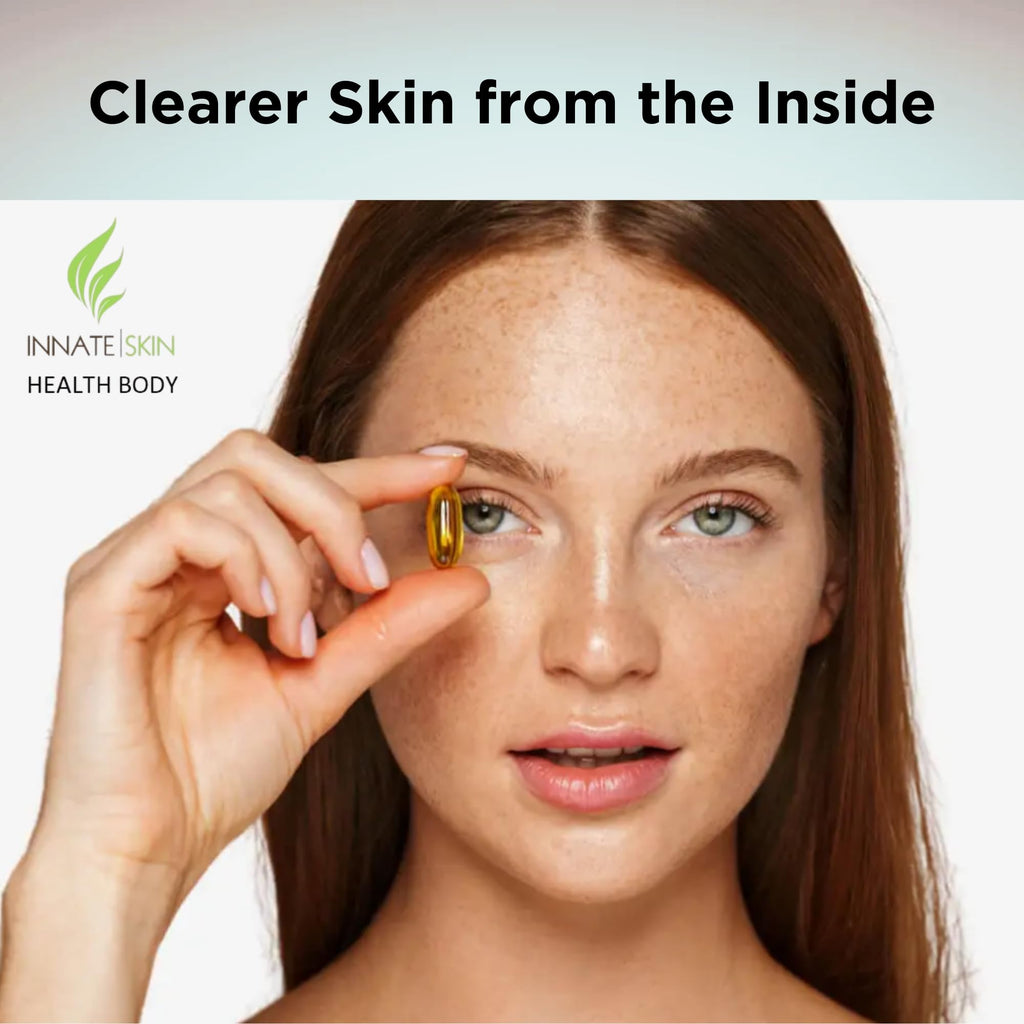 Innate Skin Health Body Clear Skin Acne Gummies - Complexion Supplement, Pantothenic Acid & Antioxidants, Vitamins 60 Count - TrustMedUSA