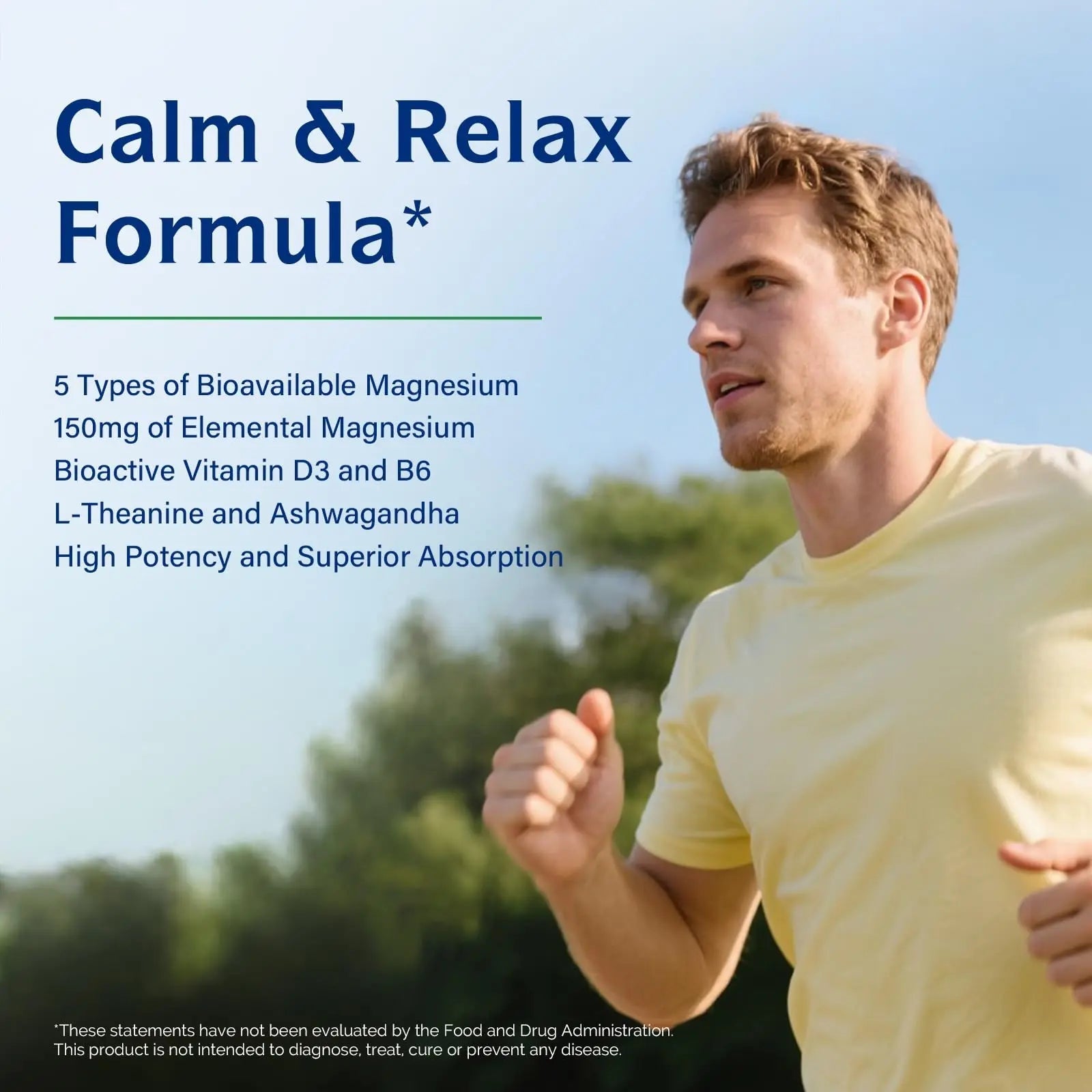 Innate Vitality Magnesium Complex, Magnesium Glycinate Citrate Malate Taurate with Ashwagandha L-Theanine Vitamin D3 & B6, High Absorption, Full Spectrum, Bones Stress Sleep Support, 90 caps - TrustMedUSA