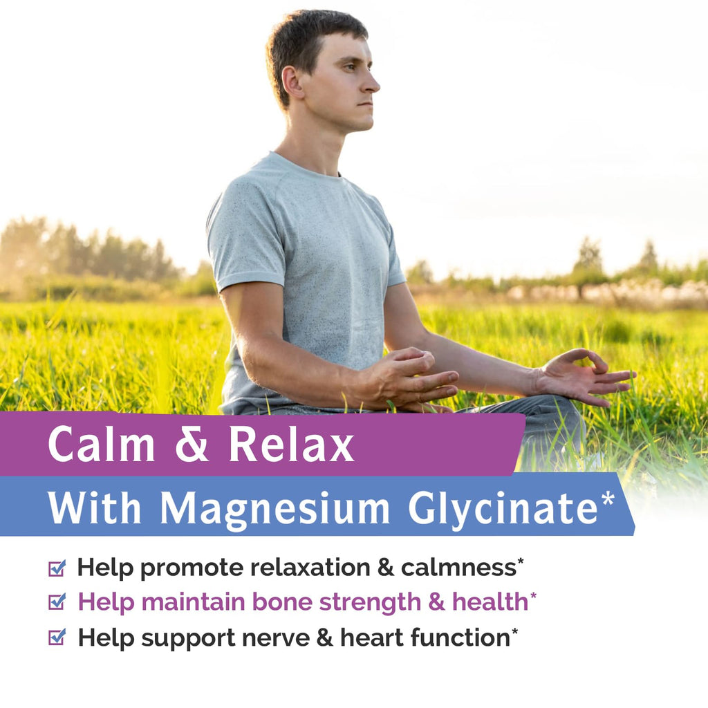 Innate Vitality Magnesium Glycinate 400mg, Non Buffered & High Absorption Magnesium Supplement for Sleep, Relaxation, Heart & Bone Health for Men & Women, Non-GMO, No Gluten, 240 Vegan Capsules - TrustMedUSA