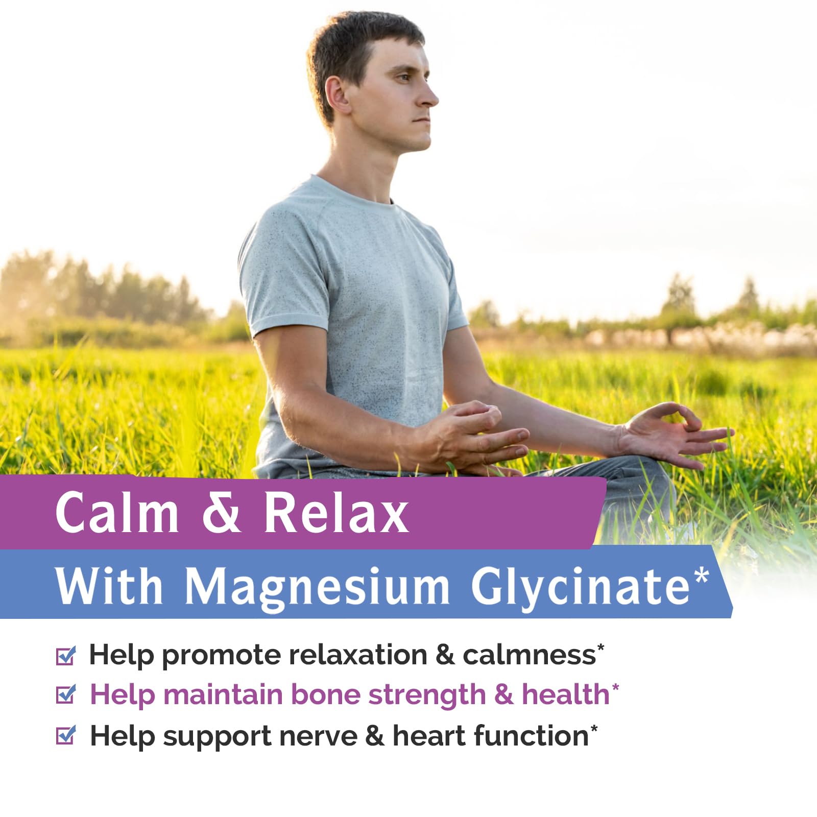Innate Vitality Magnesium Glycinate 400mg, Non Buffered & High Absorption Magnesium Supplement for Sleep, Relaxation, Heart & Bone Health for Men & Women, Non-GMO, No Gluten, 240 Vegan Capsules - TrustMedUSA