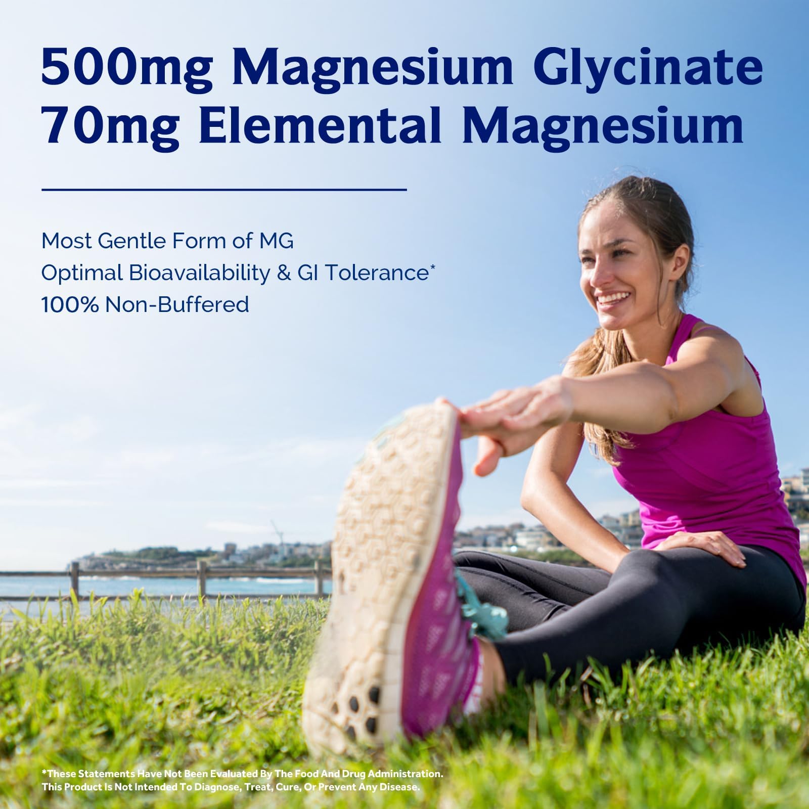 Innate Vitality Magnesium Glycinate 500mg | 70mg Elemental Magnesium Supplement - High Absorption, Non Buffered, Non-GMO & No Gluten - Vegan - Nerve Health - 120 Capsules (Pack of 1) - TrustMedUSA